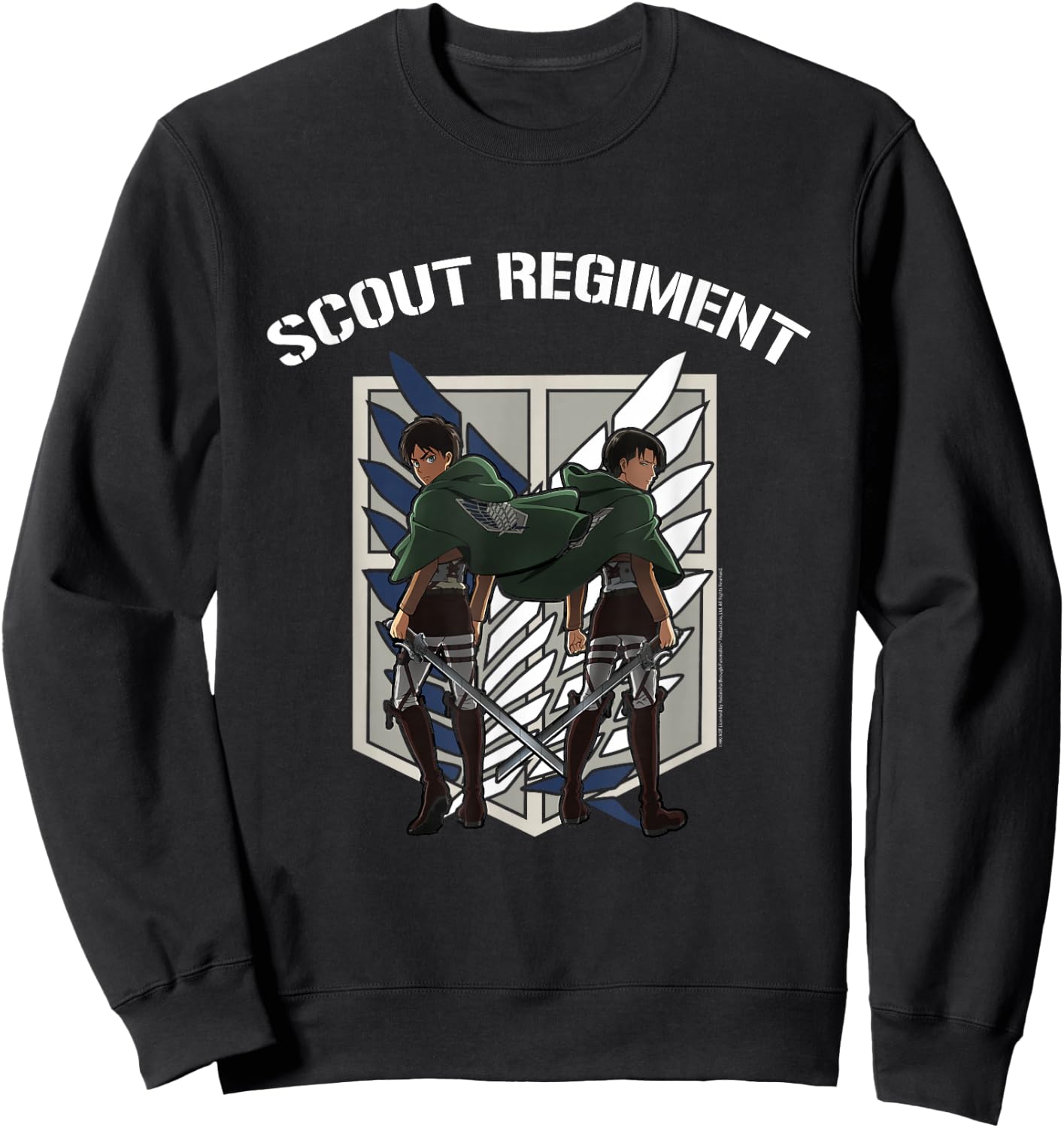 Attack on Titan Survey Corps Scout Regiment Anime Sweatshirt - Sweatshirt | Black