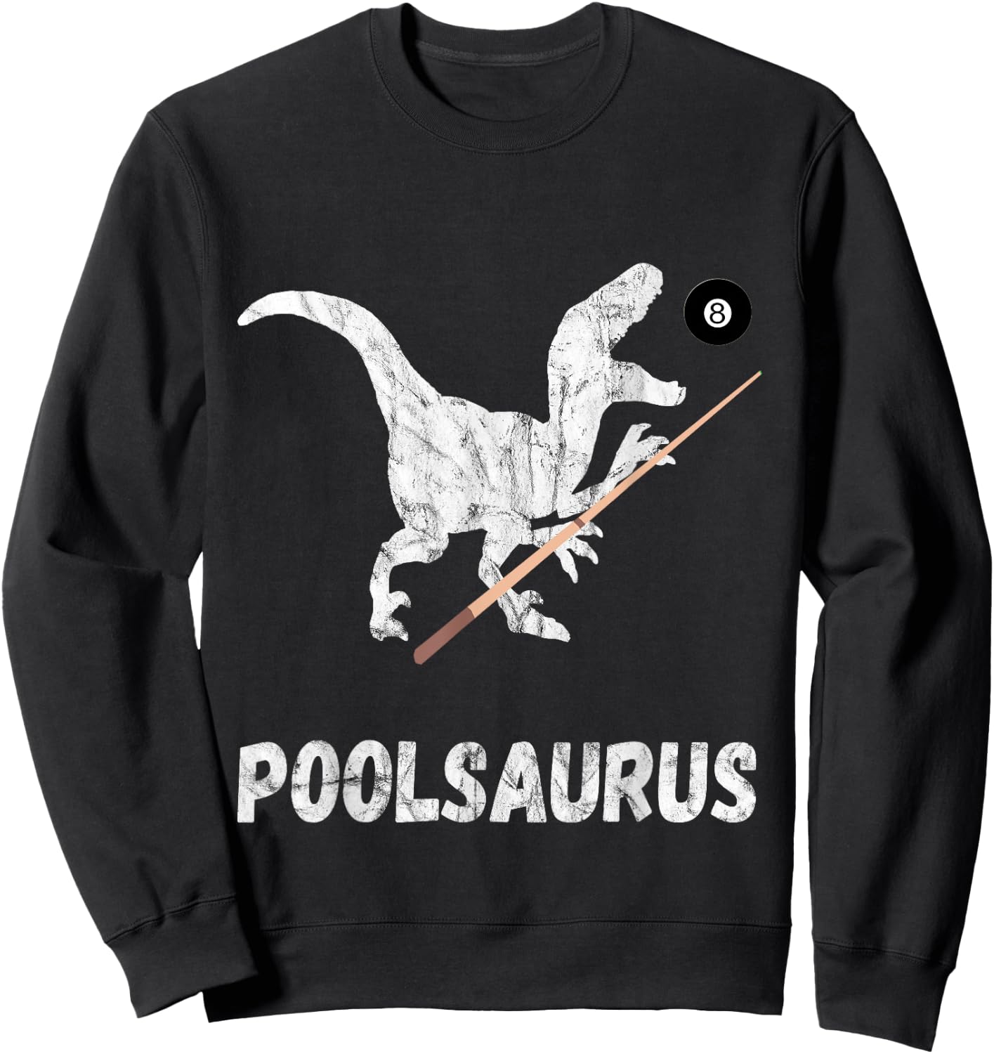 Pool Billiard Dinosaur Snooker Player T-Rex Funny Billiard Sweatshirt - Sweatshirt | Black