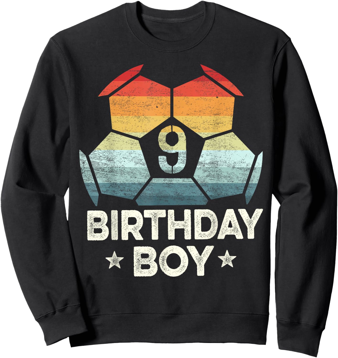 9 Year Old Soccer Player Gifts 9th Birthday Boy Ninth Bday Sweatshirt - Sweatshirt | Black