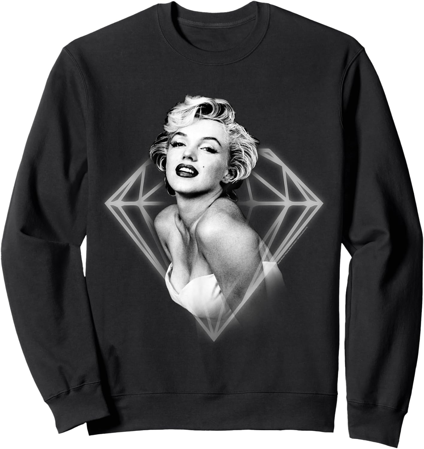 Marilyn Monroe Glowing Diamond Sweatshirt - Sweatshirt | Black