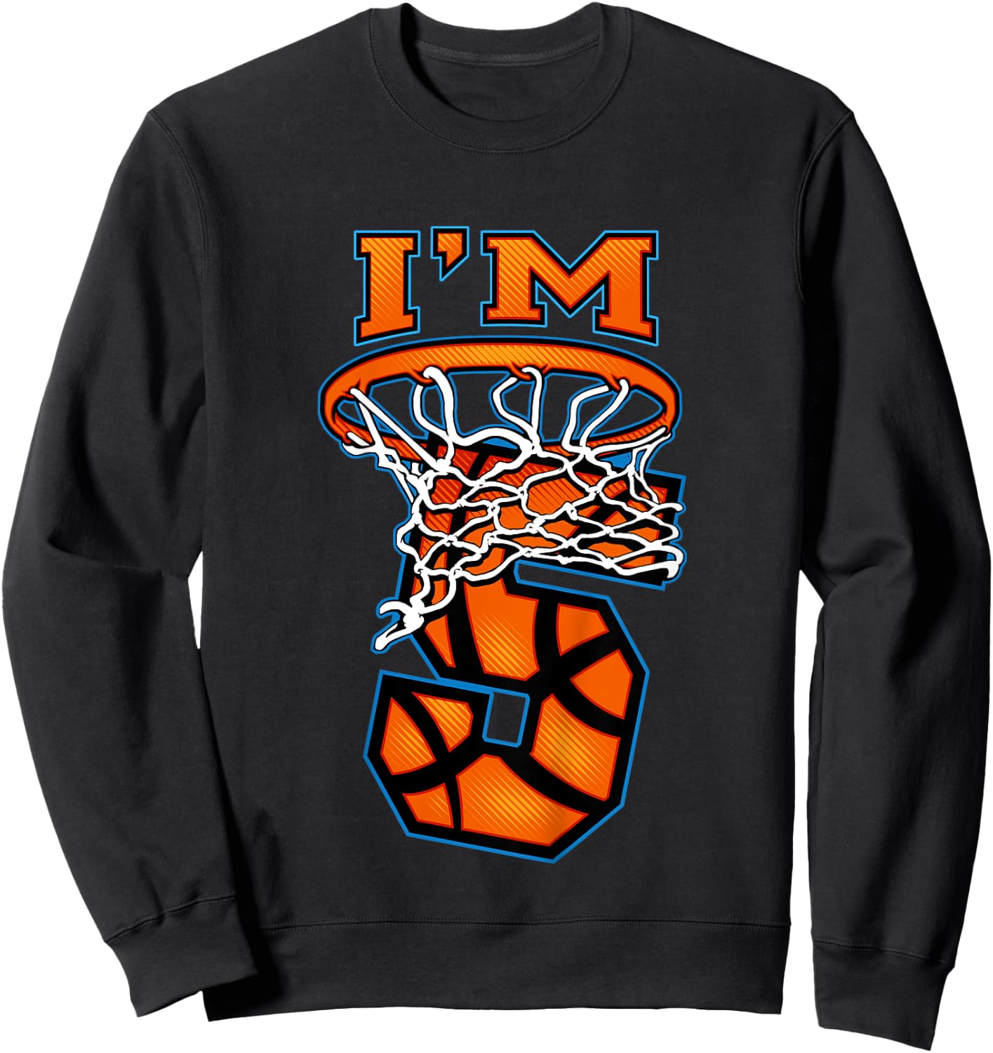 Basketball I'm 5 Boy Girl 5th Birthday Gift Sweatshirt - Sweatshirt | Black