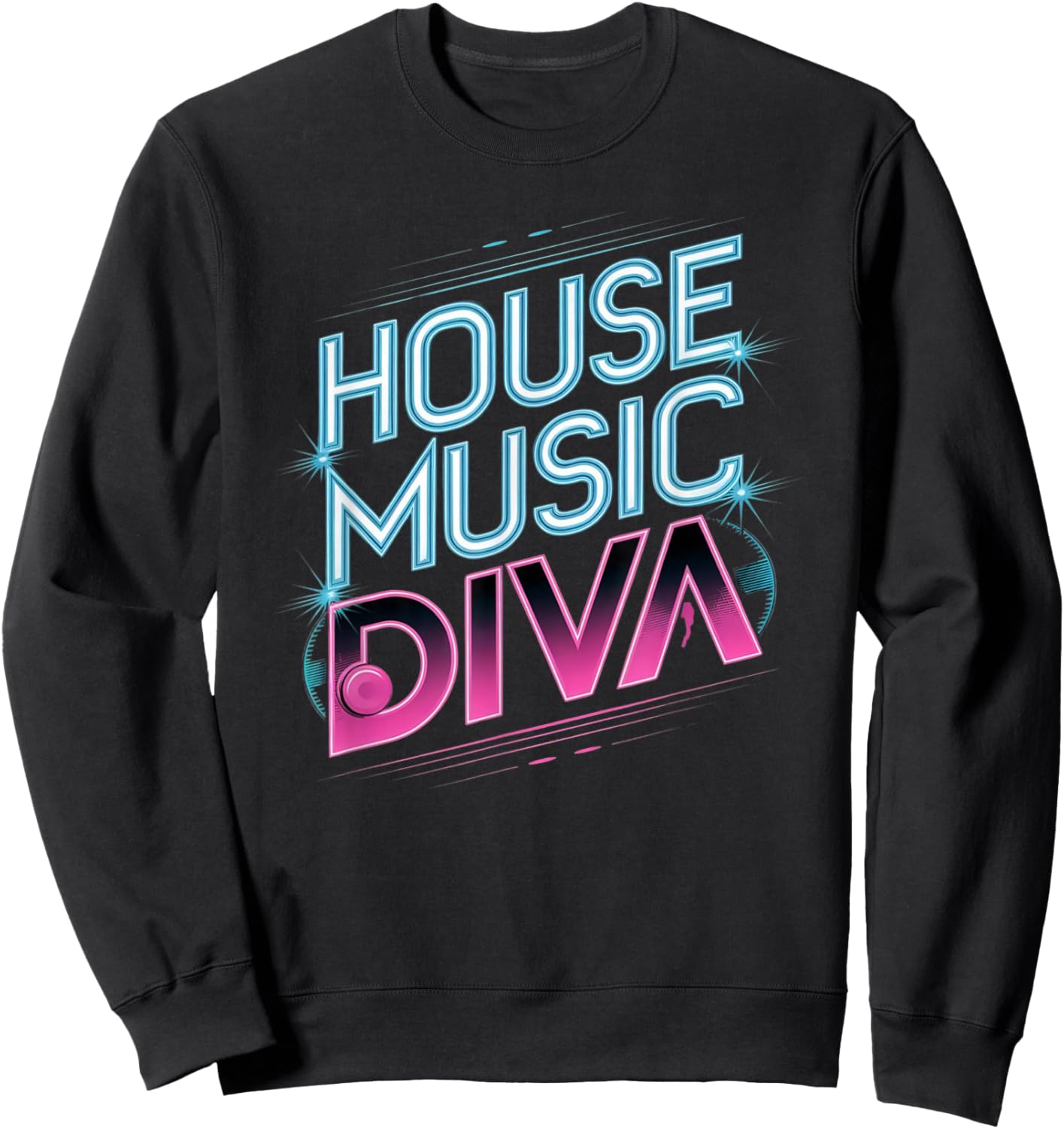 House Music Diva Sweatshirt - Sweatshirt | Black