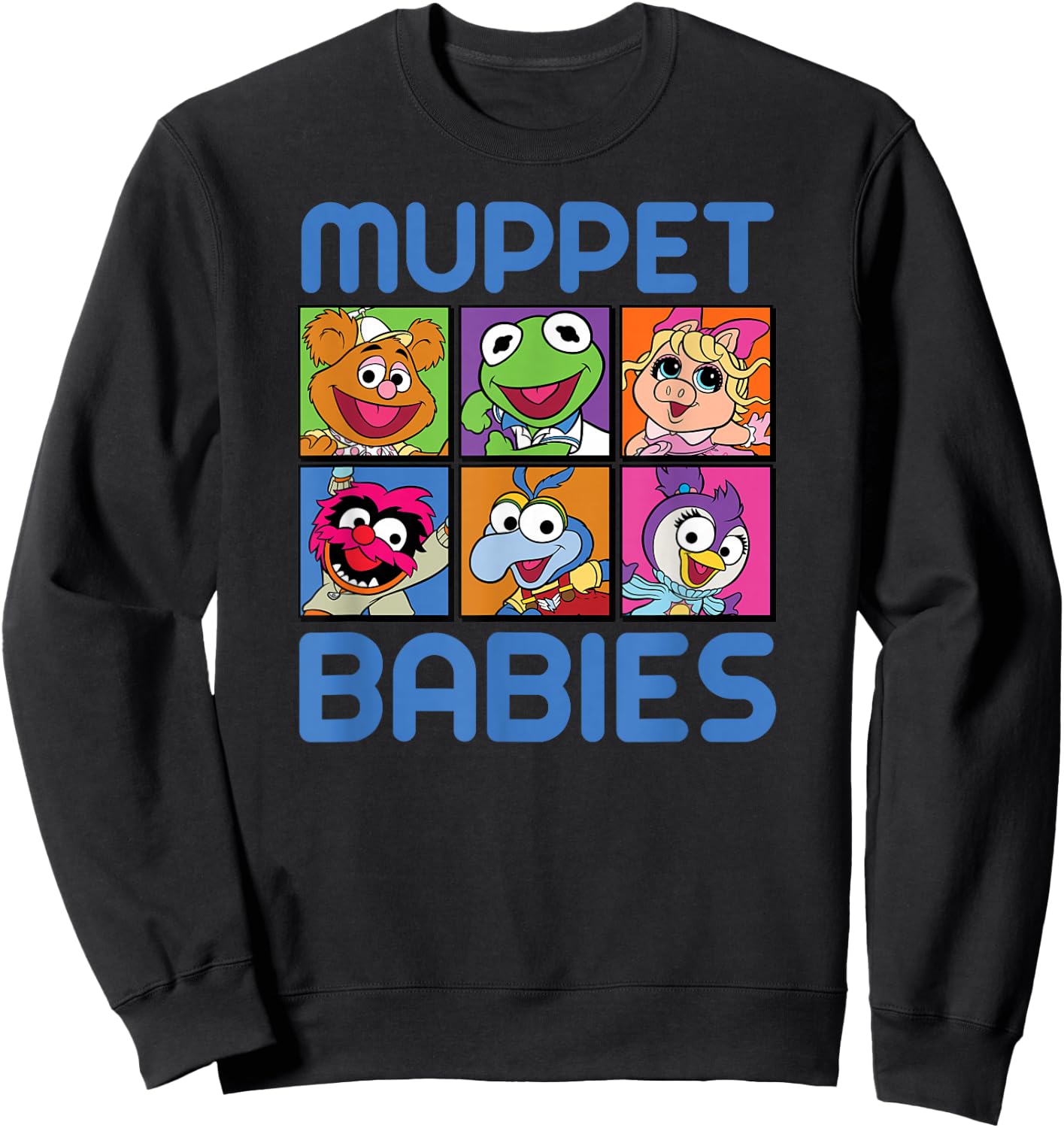 Disney - Muppet Babies Squares Sweatshirt - Sweatshirt | Black