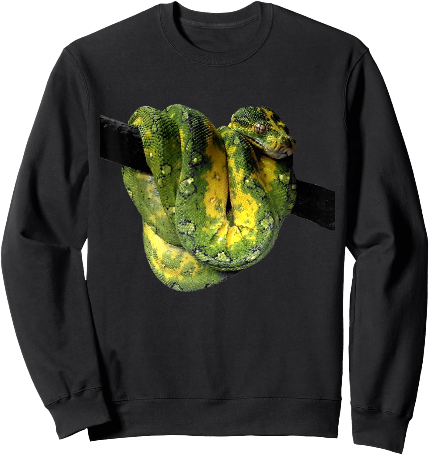 Green Tree Python Reptile Photography Sweatshirt - Sweatshirt | Black