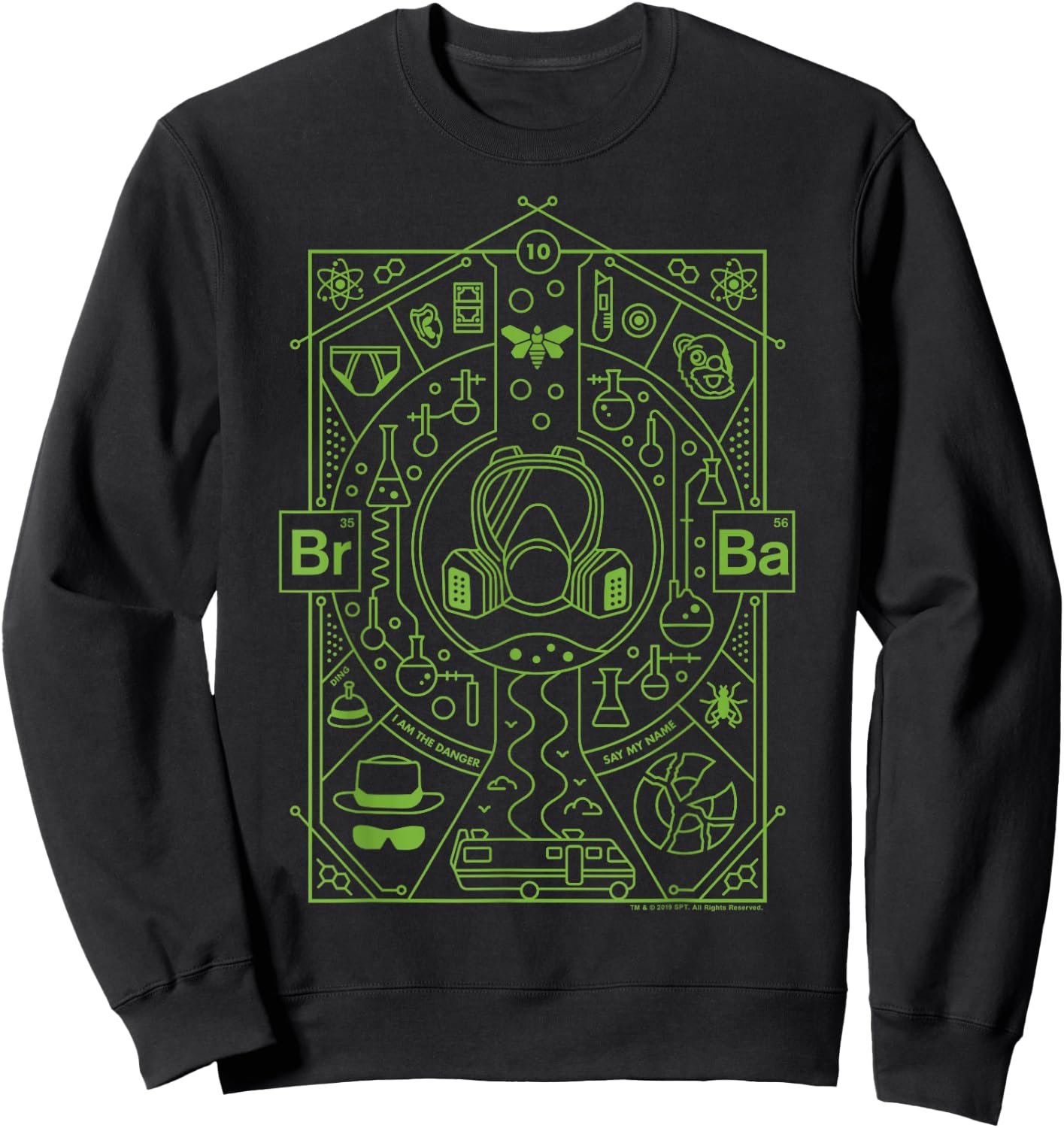 Breaking Bad 10th Anniversary I Am The Danger Collage Poster Short Sleeve Sweatshirt - Sweatshirt | Black