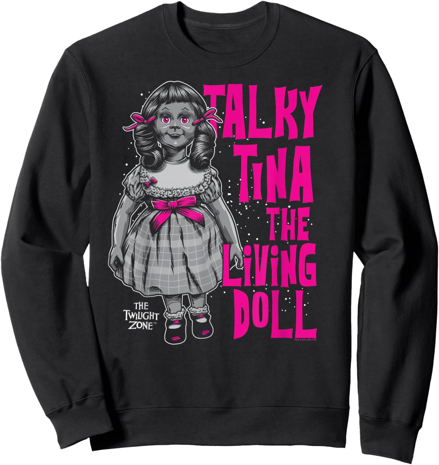 The Twilight Zone Talky Tina Living Doll Retro TV Show Sweatshirt - Sweatshirt | Black