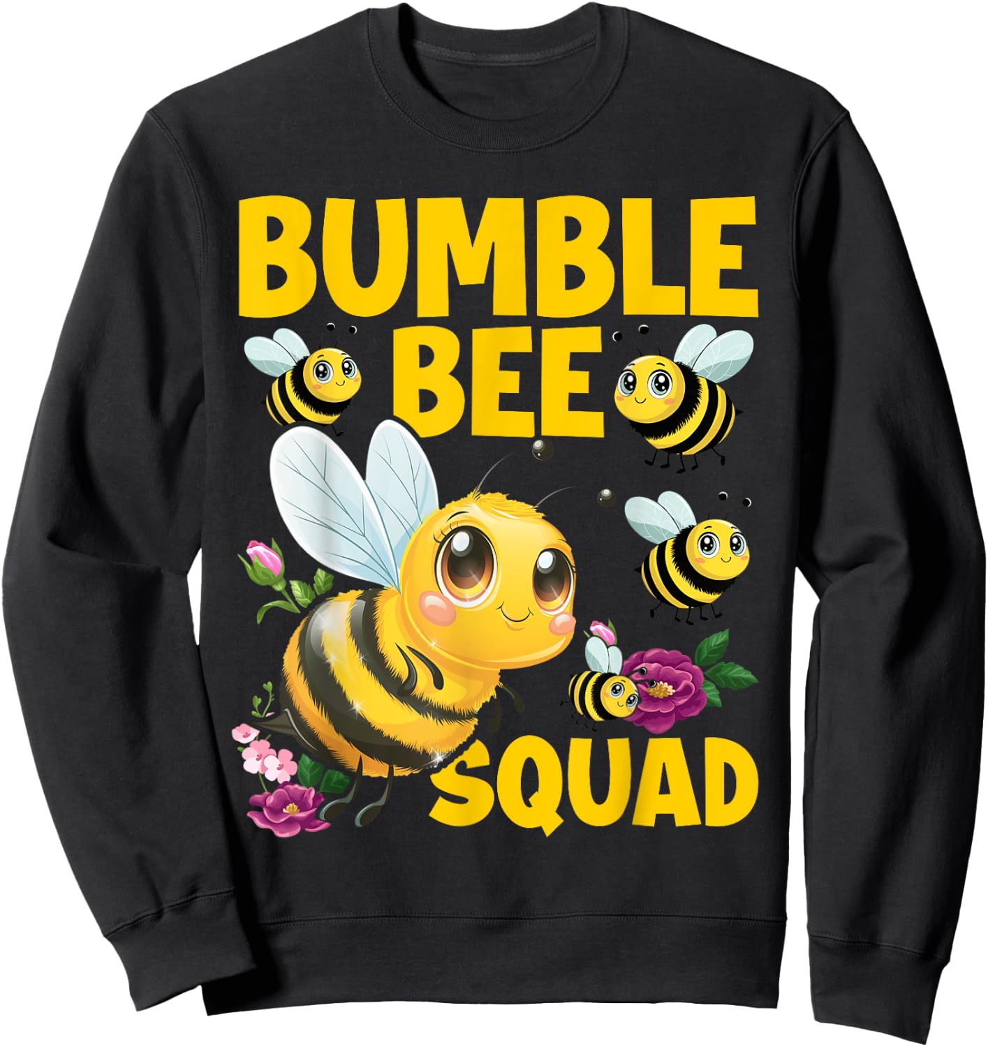 Bumble Bee Squad Bumblebee Team Group Family Sweatshirt - Sweatshirt | Black