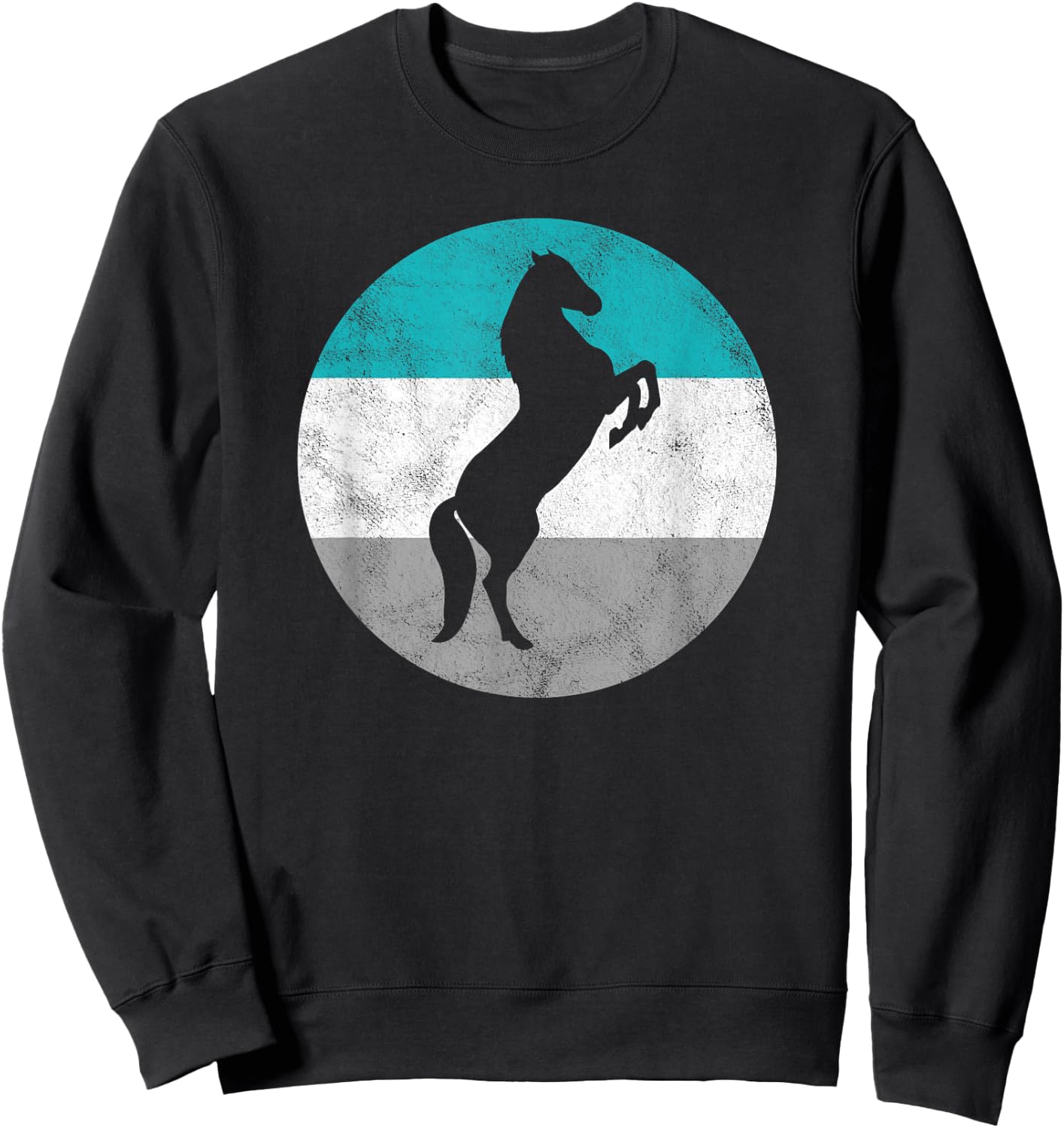 Wild Stallion Horse Gift Shirt Women Boys & Girls Sweatshirt - Sweatshirt | Black