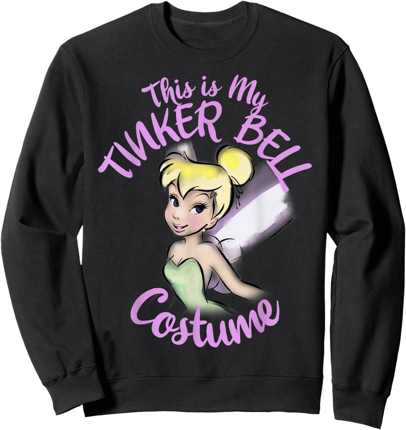 Disney Peter Pan This is My Tinker Bell Costume Halloween Sweatshirt - Sweatshirt | Black