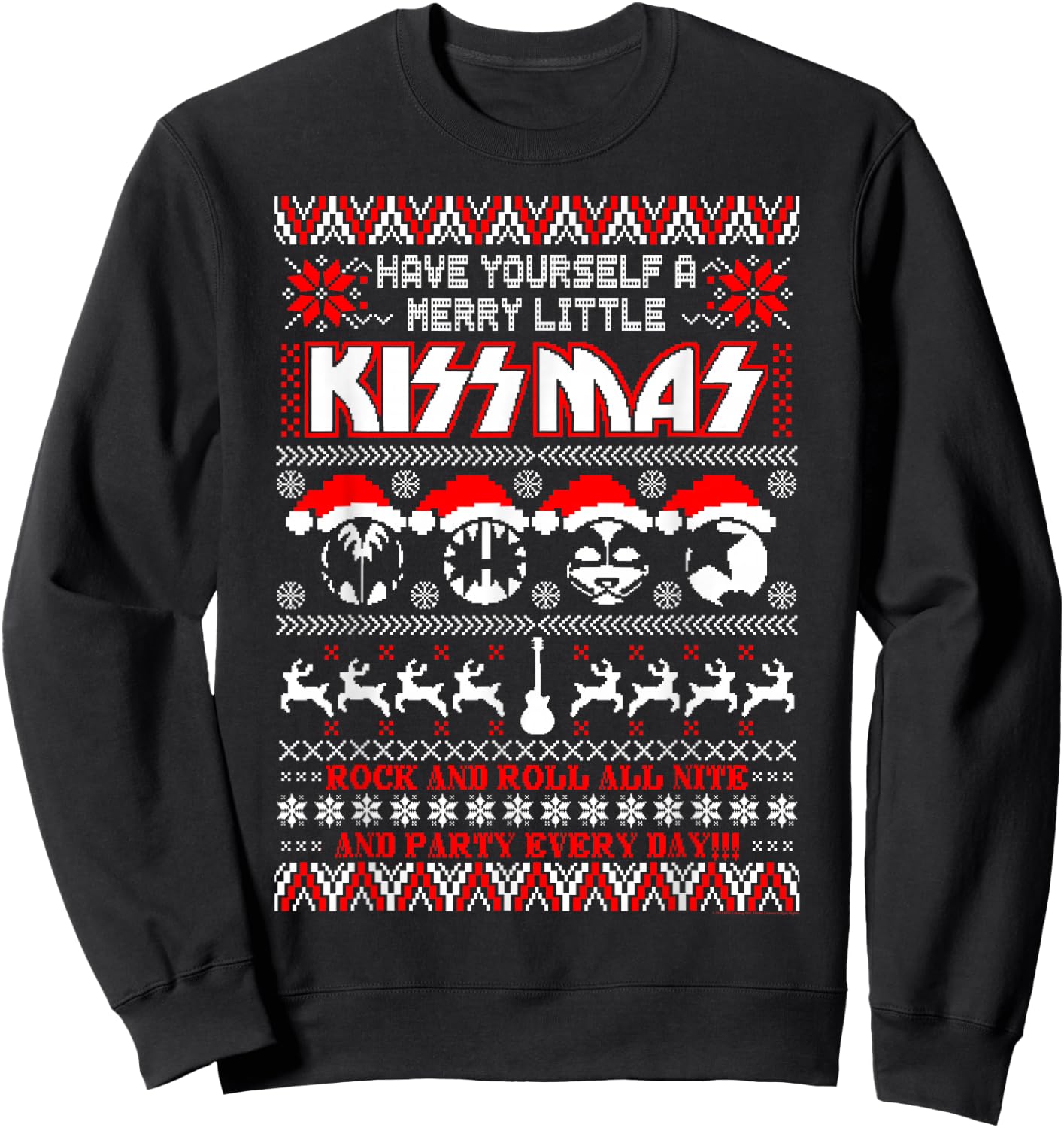 KISS - Merry Little KISSmas Sweatshirt - Sweatshirt | Black