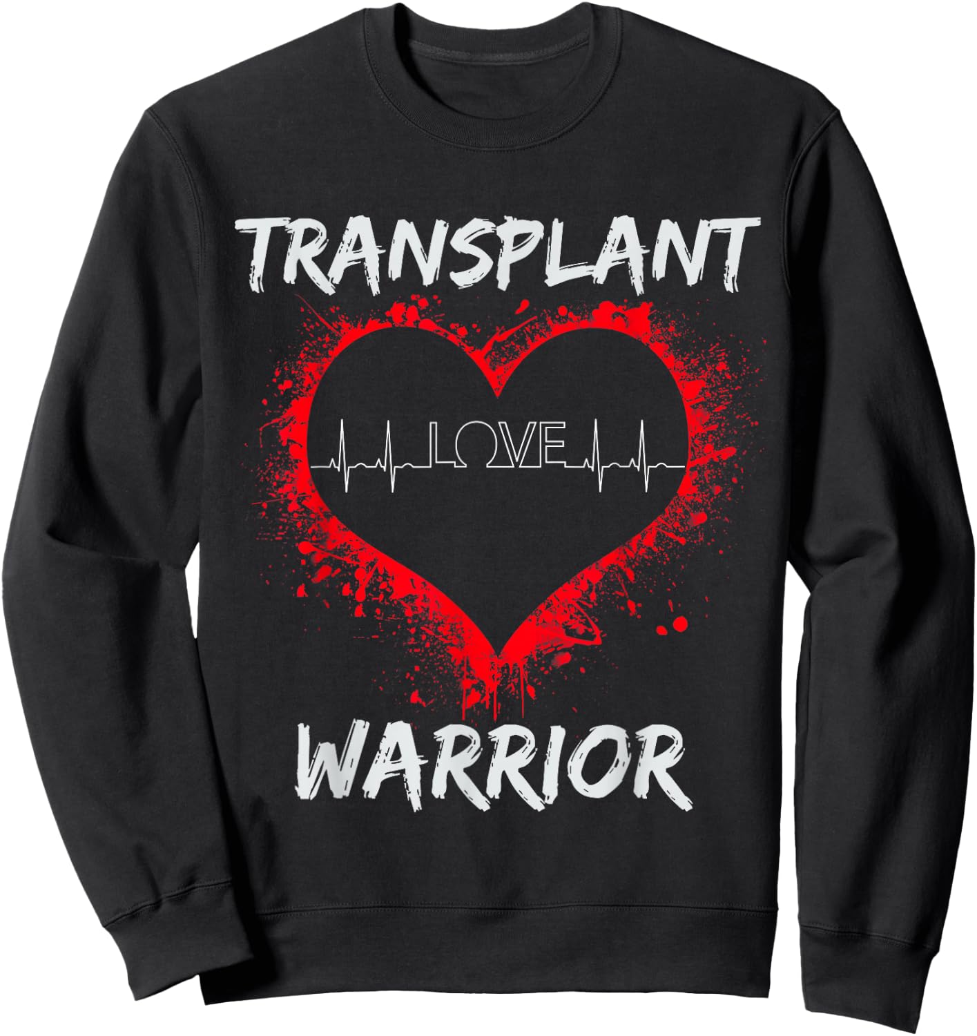 Heart Transplant - Transplant Warrior kids women men Sweatshirt - Sweatshirt | Black
