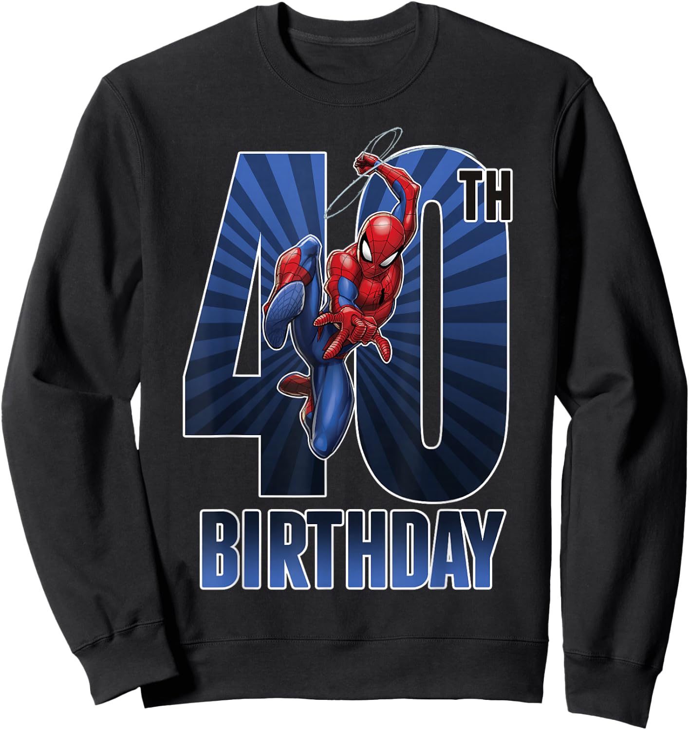 Marvel Spider-Man Swinging 40th Birthday Graphic Sweatshirt - Sweatshirt | Black