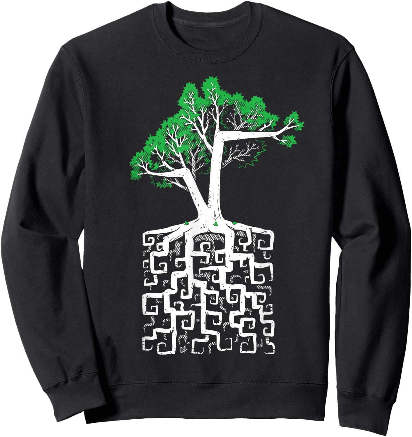 Square Root Pun with a Tree and Math Sweatshirt - Sweatshirt | Black