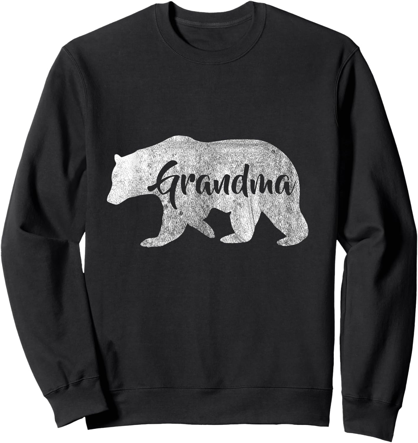 Women's Grandma Bear Outdoors Family for Grandma Sweatshirt - Sweatshirt | Black