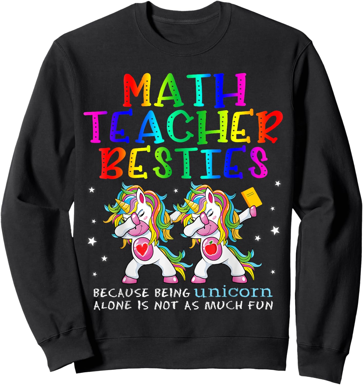 Math Teacher Besties Teacher's Day Best Friend Women Sweatshirt - Sweatshirt | Black