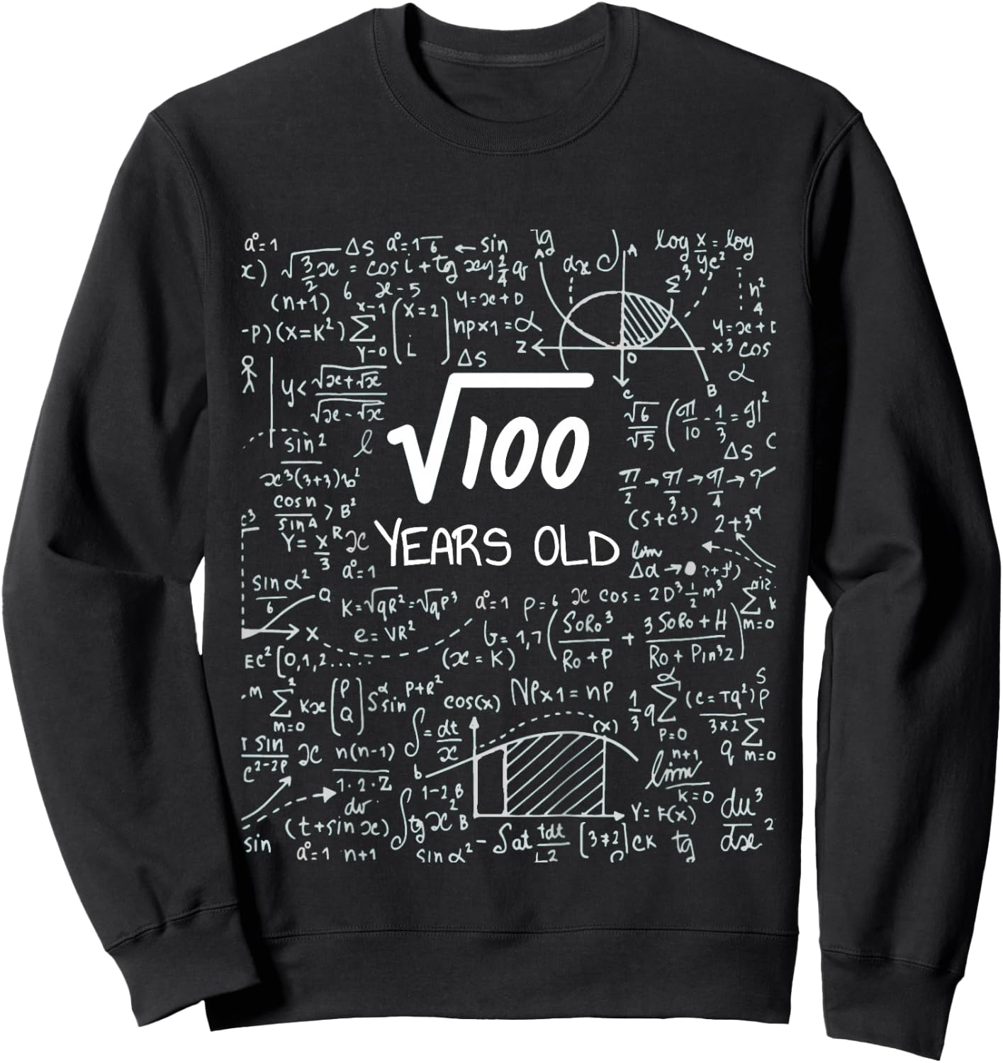 10th Birthday Graphic, Square Root of 100: 10 Years Old Sweatshirt - Sweatshirt | Black