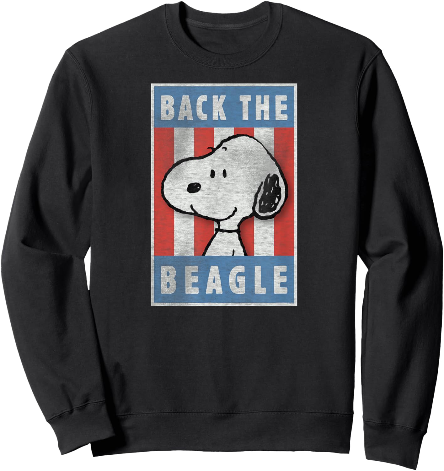 Peanuts Snoopy Back the Beagle Americana Sweatshirt - Sweatshirt | Black