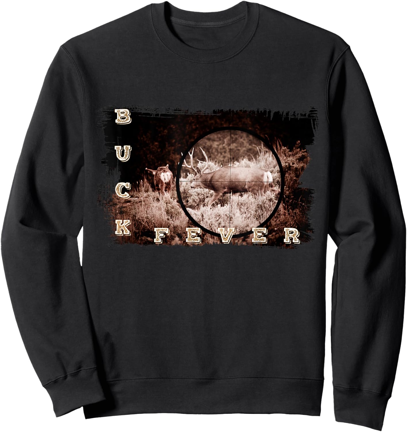 Buck Fever Rifle Hunters Mule Deer - Hunt Fever Sweatshirt - Sweatshirt | Black
