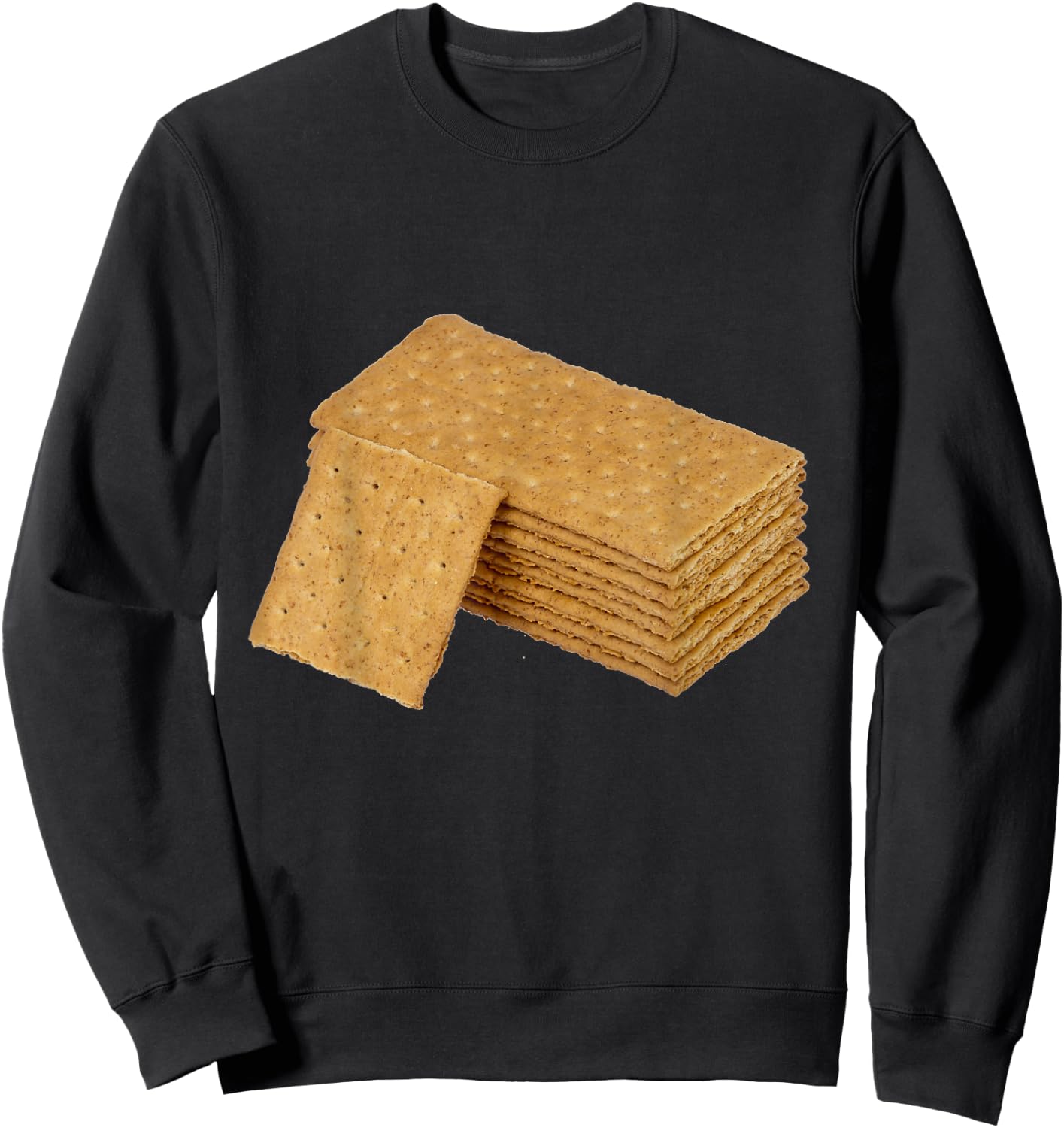 Smores Ingredients and Camping Essentials Graham Cracker Sweatshirt - Sweatshirt | Black