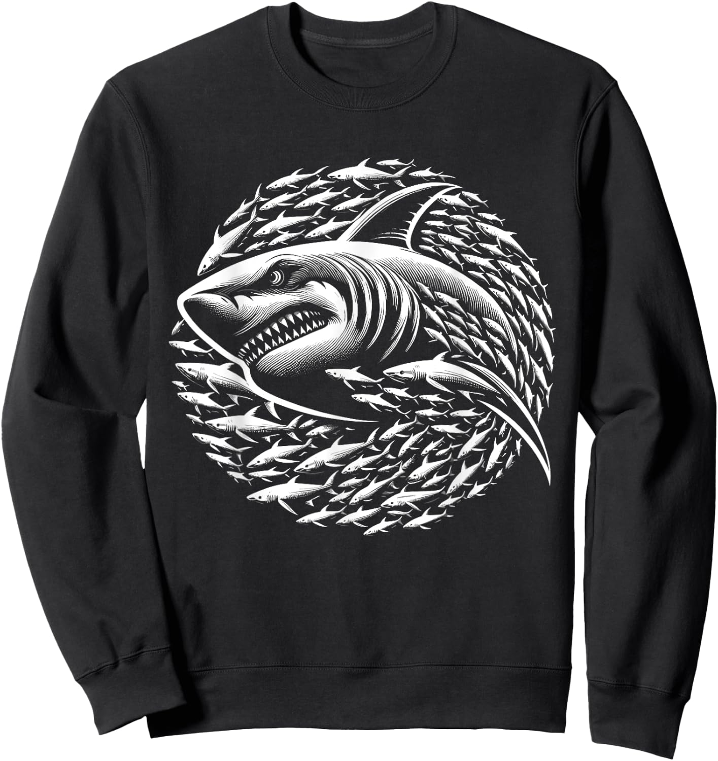 Shark Marine Biology Animal Science Shark Lover Graphic Sweatshirt - Sweatshirt | Black