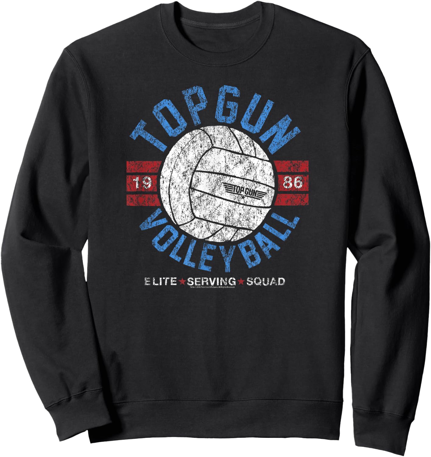 Top Gun Retro Volleyball Elite Serving Squad Action Movie Sweatshirt - Sweatshirt | Black