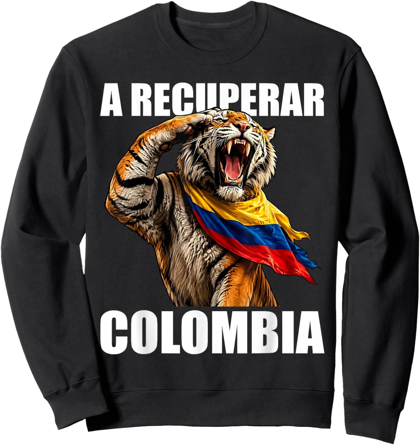 Abelardo Presidente 2026 Colombian Flag Firme por la Patria Sweatshirt - Sweatshirt | Black