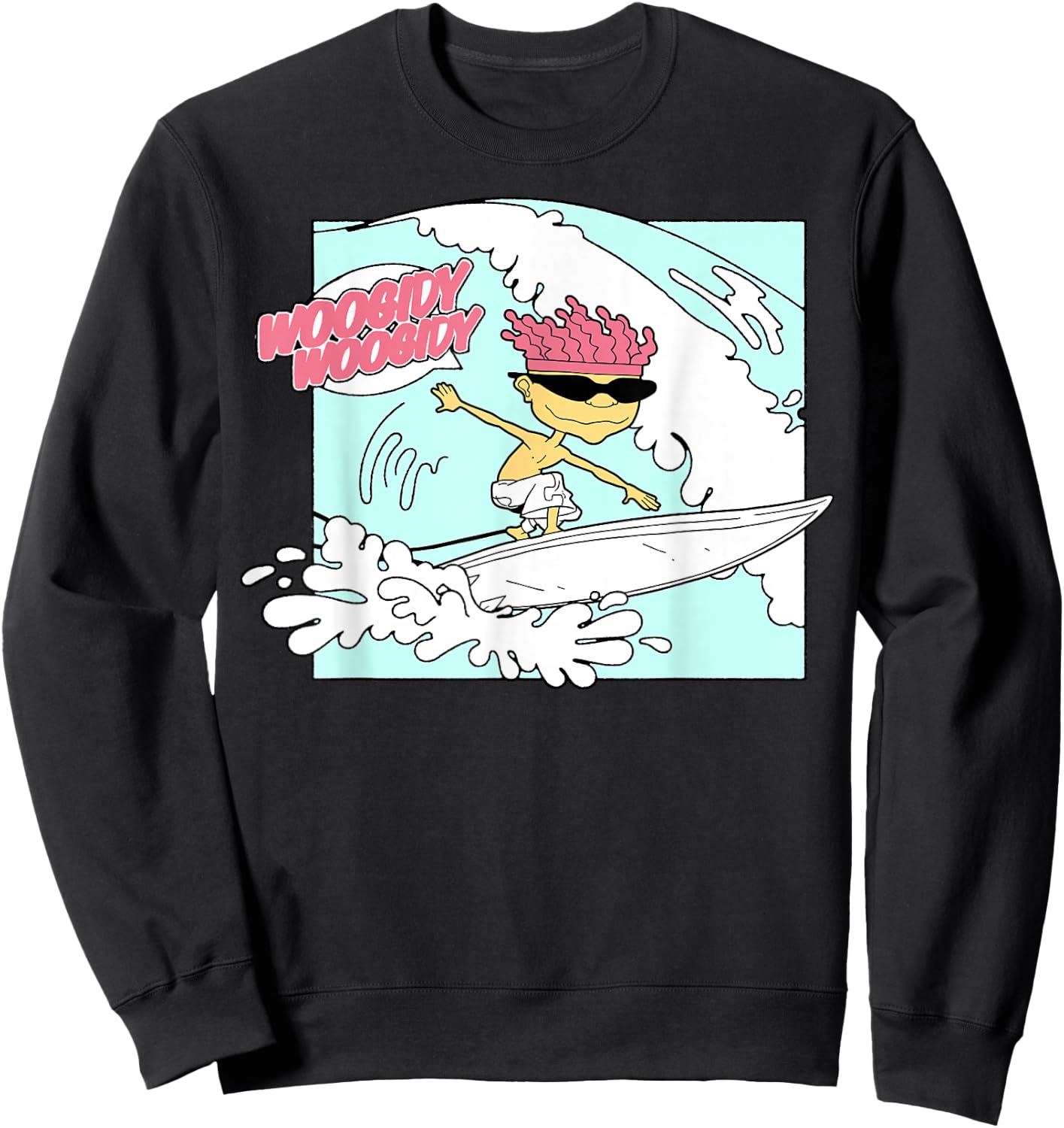 Rocket Power Otto Woogidy Woogidy Surfs Up Graphic Sweatshirt - Sweatshirt | Black