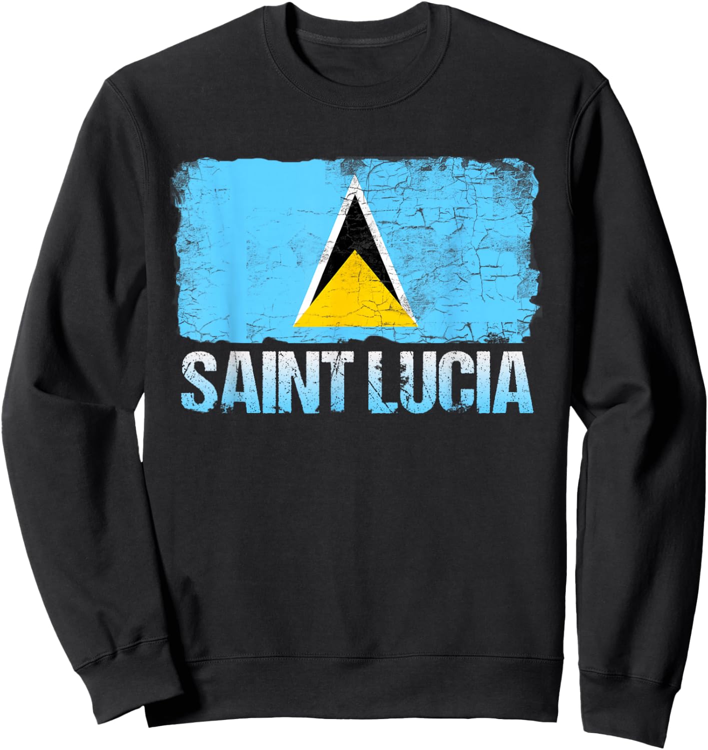 Saint Lucia Flag -Saint Lucian Flag Gift Sweatshirt - Sweatshirt | Black