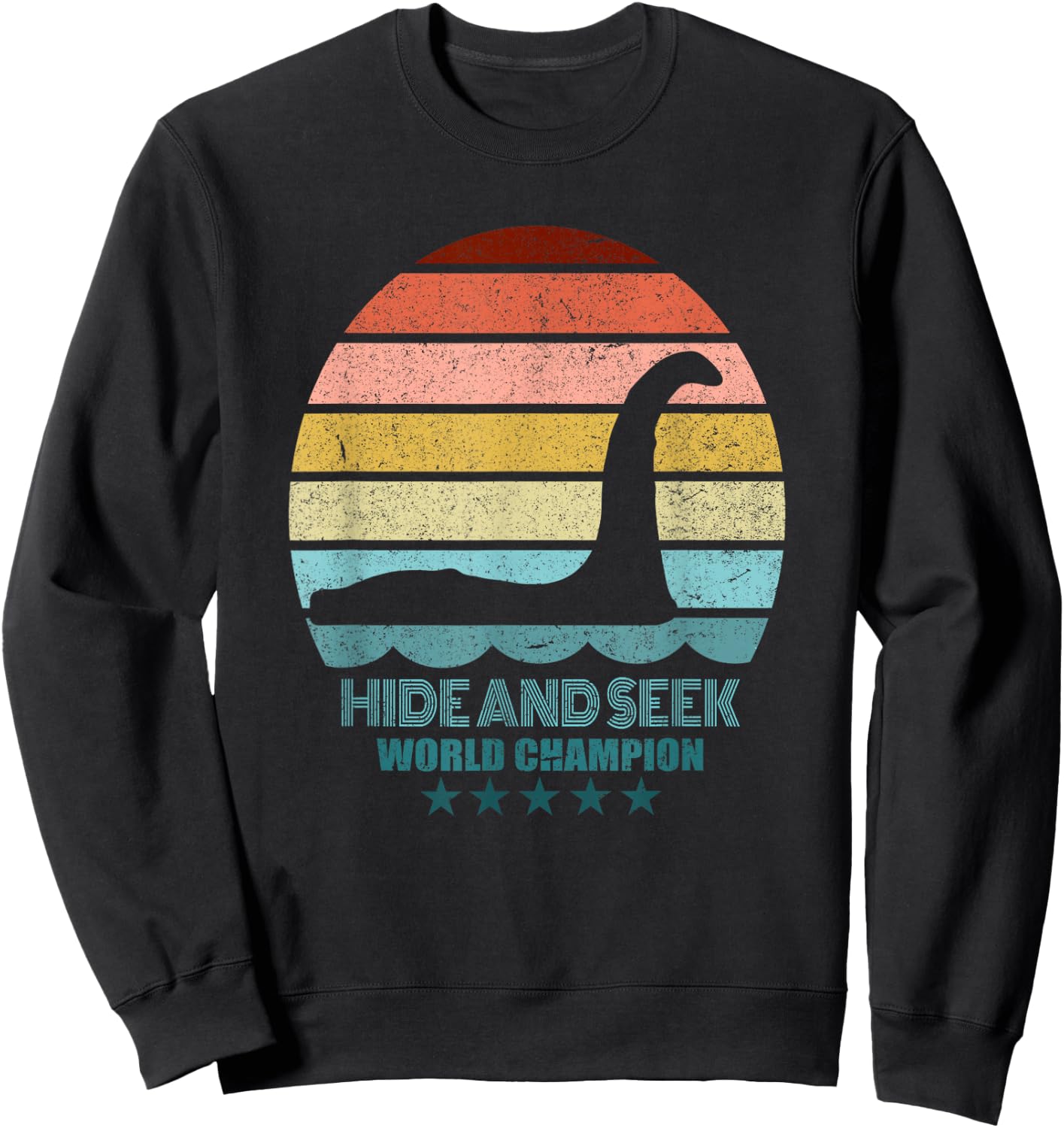 Nessie Hide And Seek Shirt - Lochness Monster Sweatshirt - Sweatshirt | Black