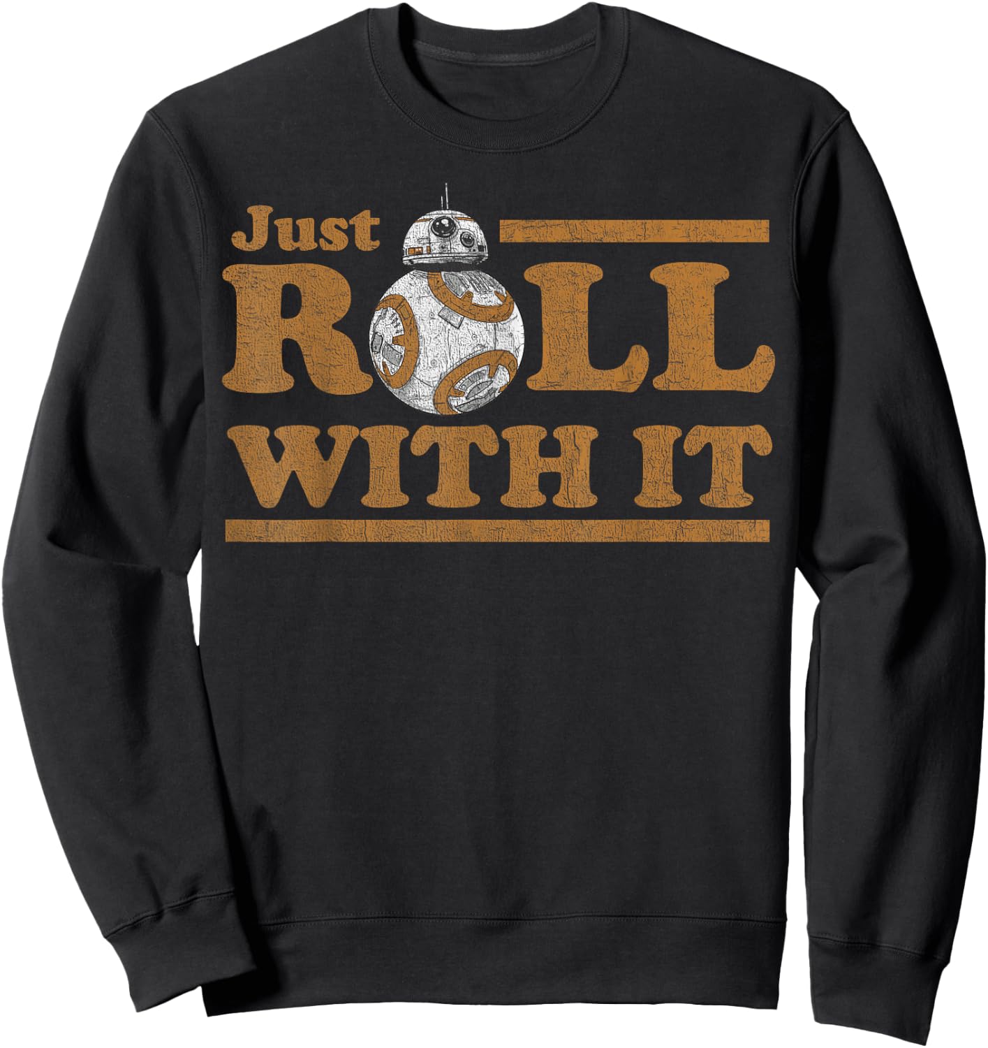 Star Wars Last Jedi Retro Just Roll BB-8 Graphic Sweatshirt - Sweatshirt | Black