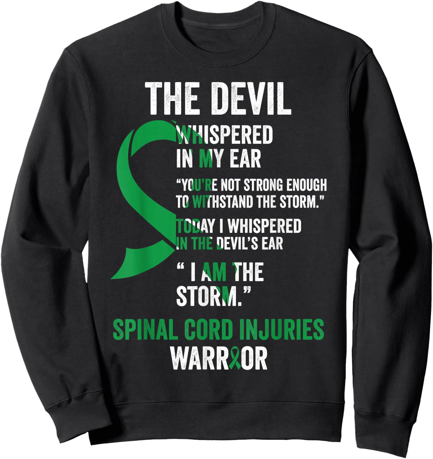 The Devil- Spinal Cord Injuries Awareness Support Ribbon Sweatshirt - Sweatshirt | Black