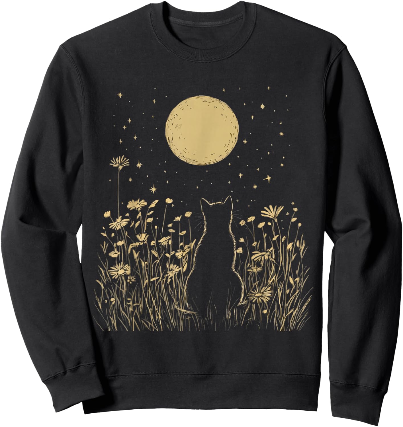 Astrology Cat Kitty Meow Animal Pet Outerspace Constellation Sweatshirt - Sweatshirt | Black