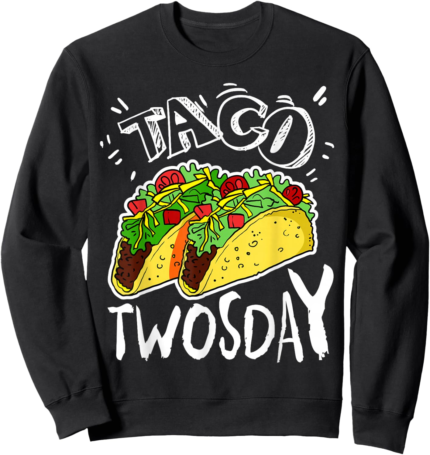 Taco Twosday Shirt 2 Two Year Old Boy Girl Birthday Gift Sweatshirt - Sweatshirt | Black