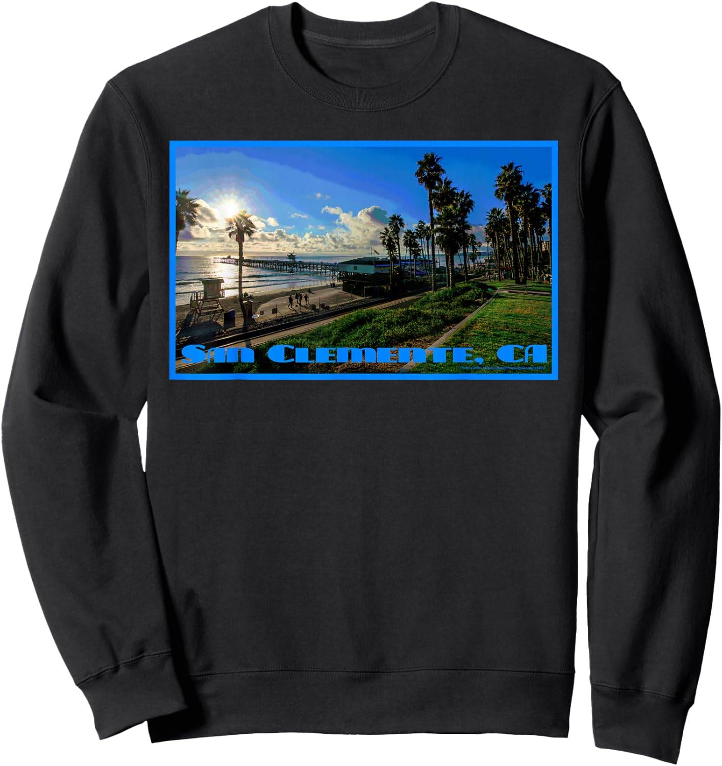 San Clemente California Beach Shirt Sweatshirt - Sweatshirt | Black