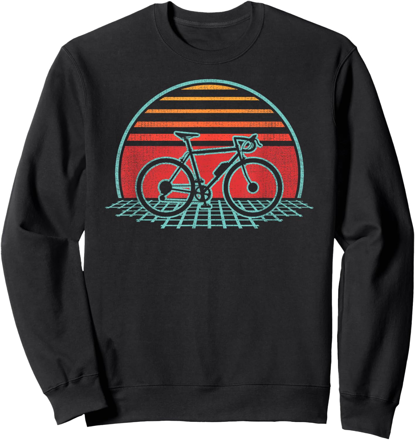 Bicycle Retro Vintage Cycling 70s 80s Style Gift Sweatshirt - Sweatshirt | Black