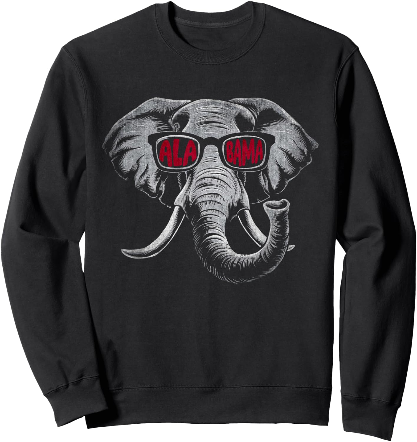 Graphic Alabama Elephant Name Personalized Spirit Evergreen Sweatshirt - Sweatshirt | Black