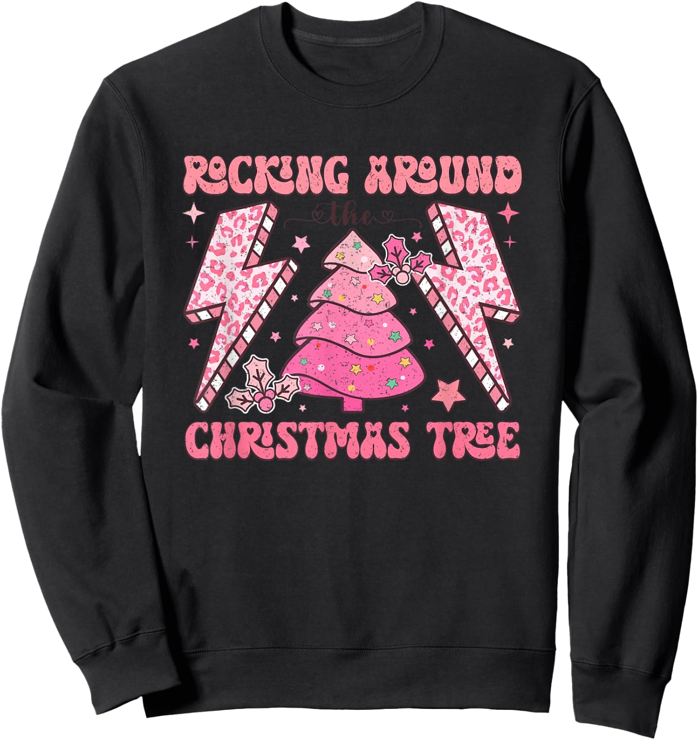 Rocking Around The Christmas Tree Sweatshirt - Sweatshirt | Black