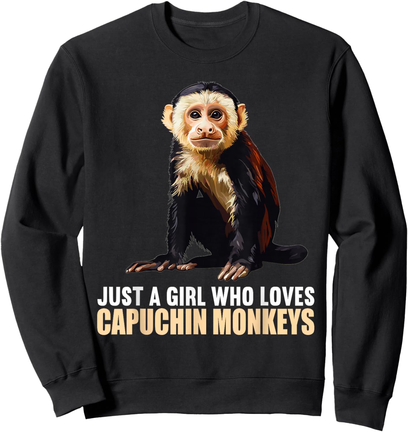 Capuchin Monkeys Capuchin Monkey Sweatshirt - Sweatshirt | Black