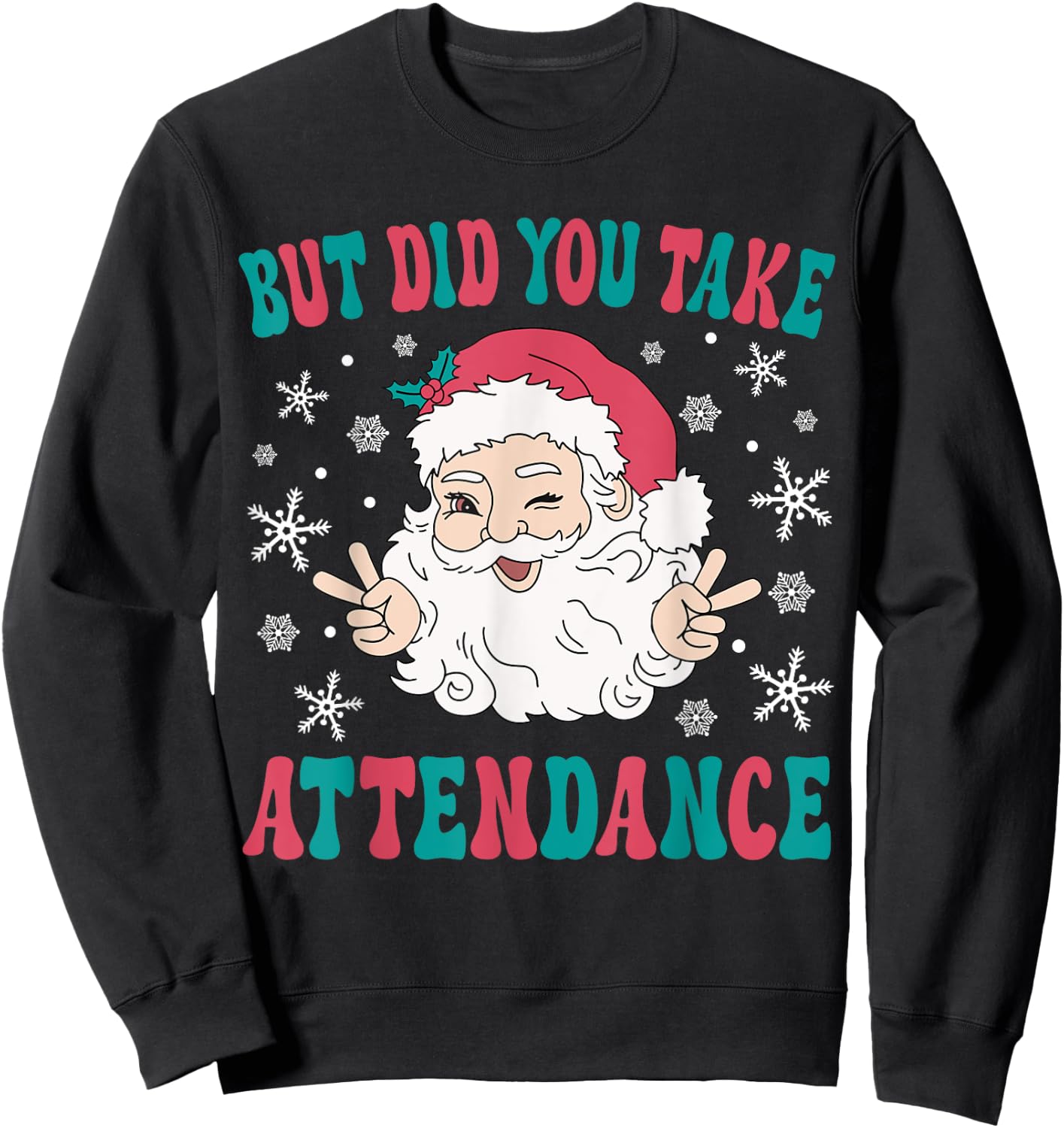School Admin Secretary Christmas School Attendance Clerk Sweatshirt - Sweatshirt | Black