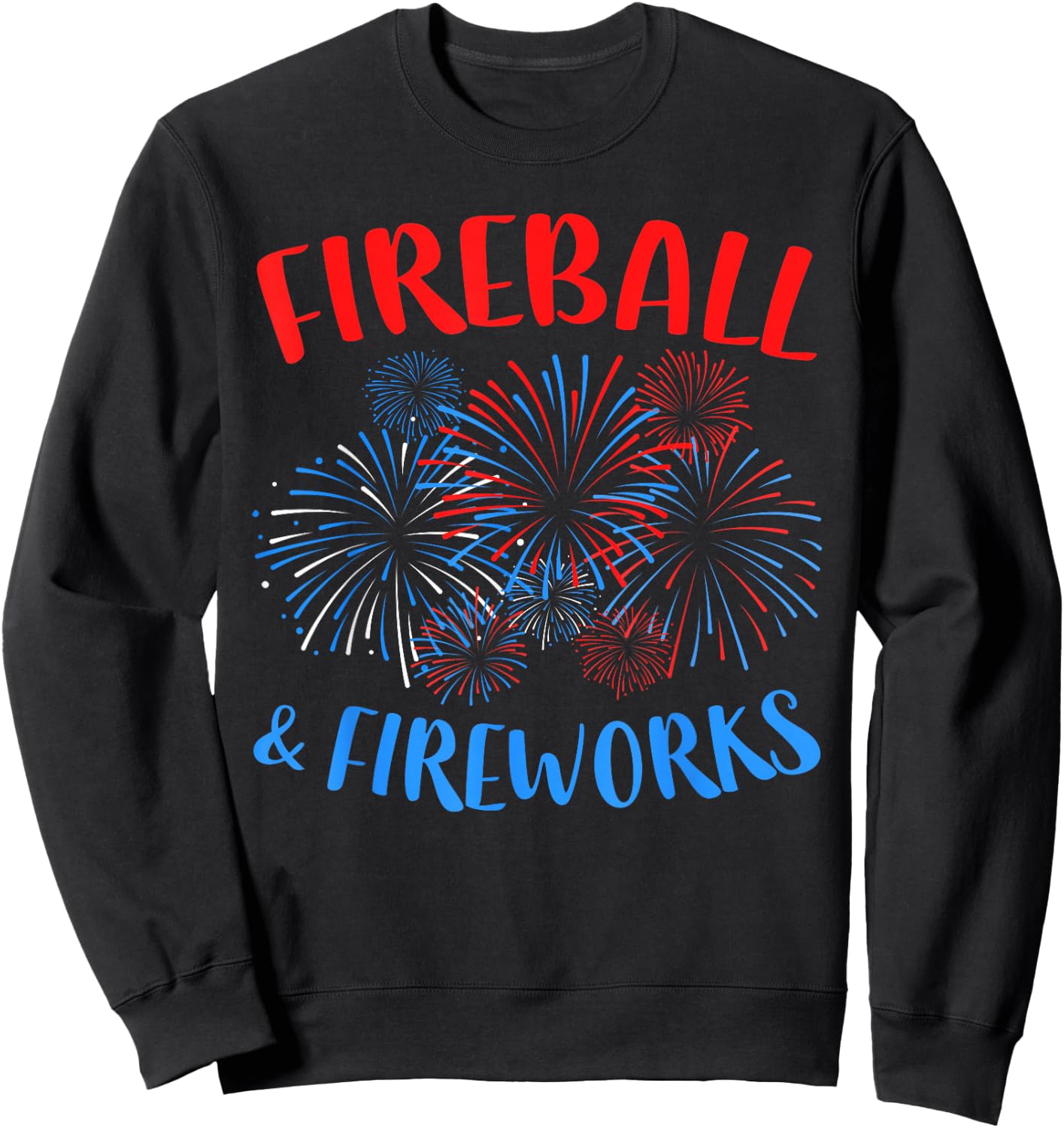 Fireball And Fireworks Shirt Men Women 4th of July Sweatshirt - Sweatshirt | Black