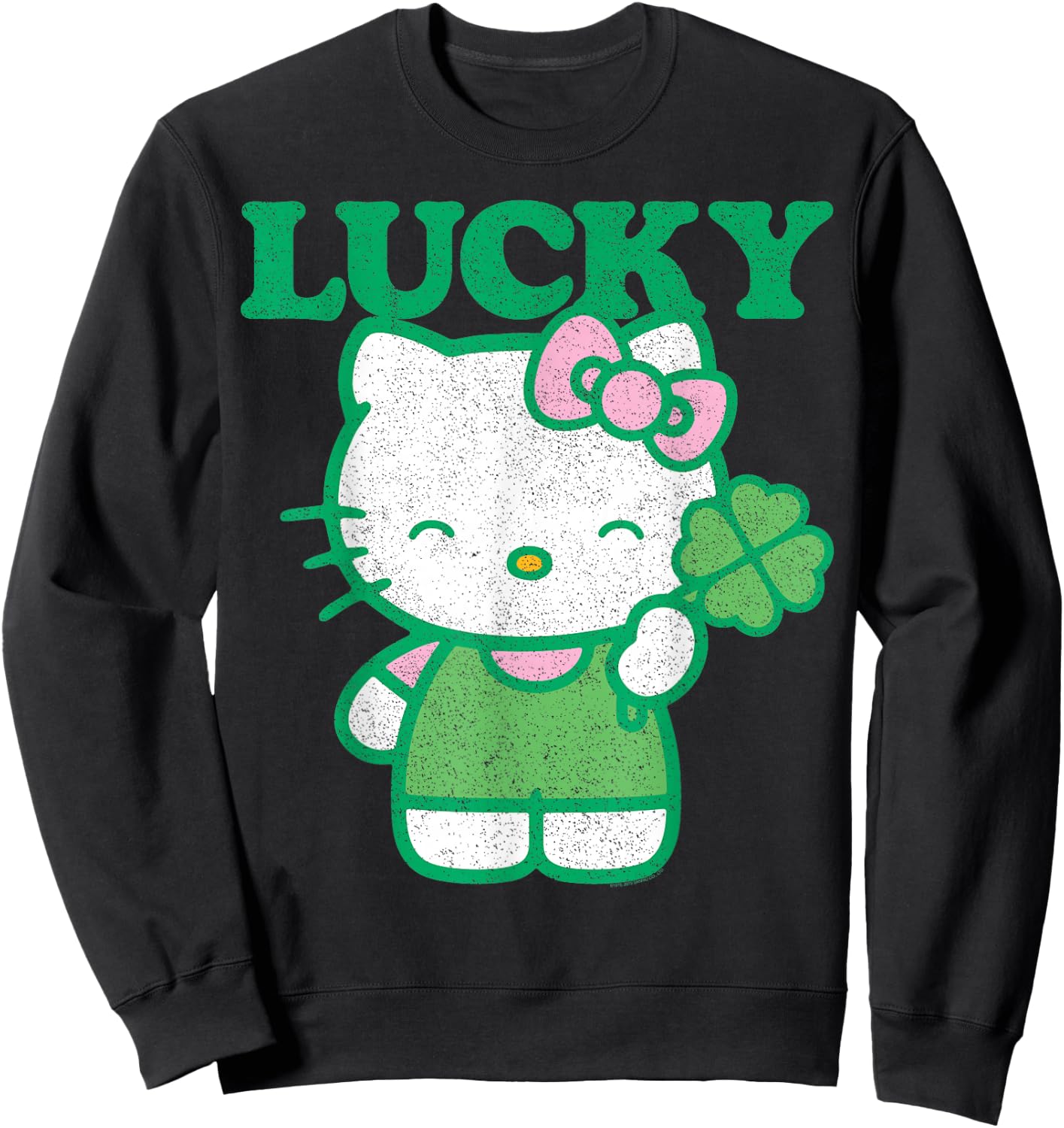 Hello Kitty Lucky Clover Shirt Sweatshirt - Sweatshirt | Black