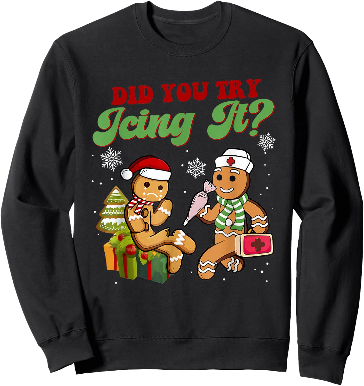 Ginger Cookies Did You Try Jcing It Christmas Sweatshirt - Sweatshirt | Black