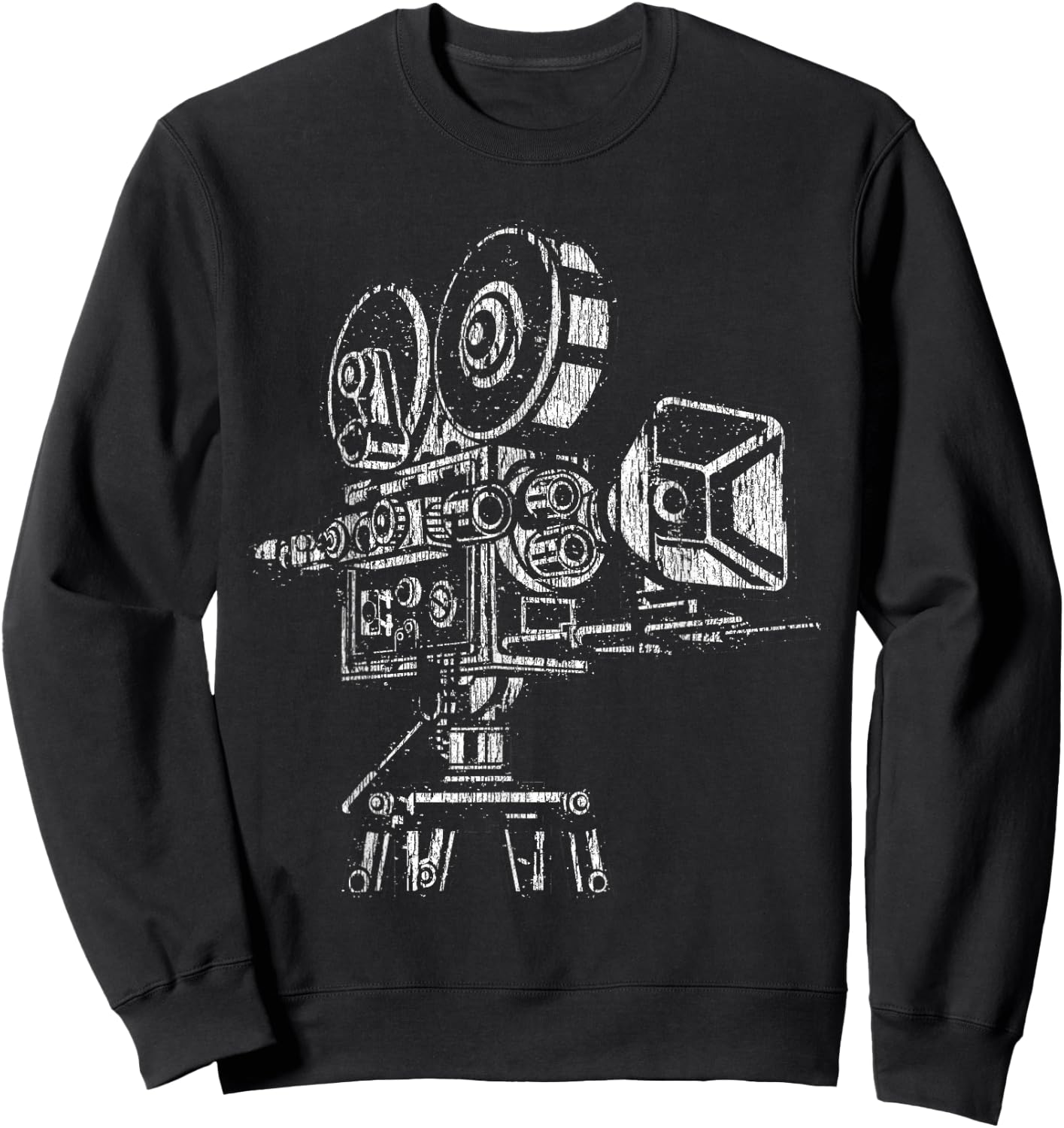 Film Lover Vintage 35mm 70mm Movie Camera Sweatshirt - Sweatshirt | Black
