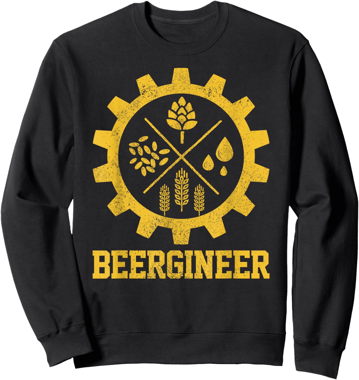 Beergineer Homebrew Home Brewing Craft Beer Brewer Gift Sweatshirt - Sweatshirt | Black