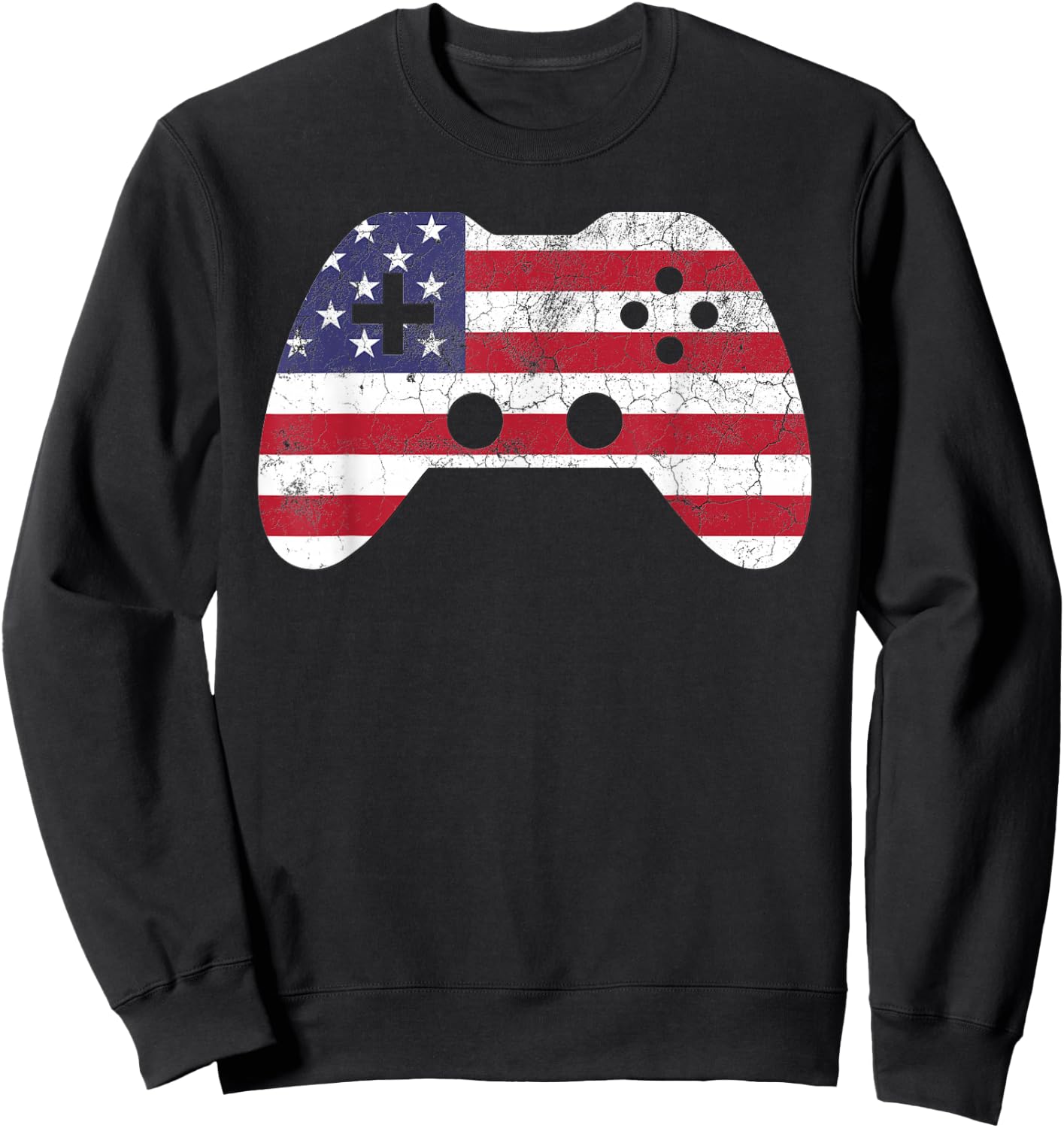 4th of July T Shirt Video Game Gamer Kids Boys Men USA Sweatshirt - Sweatshirt | Black
