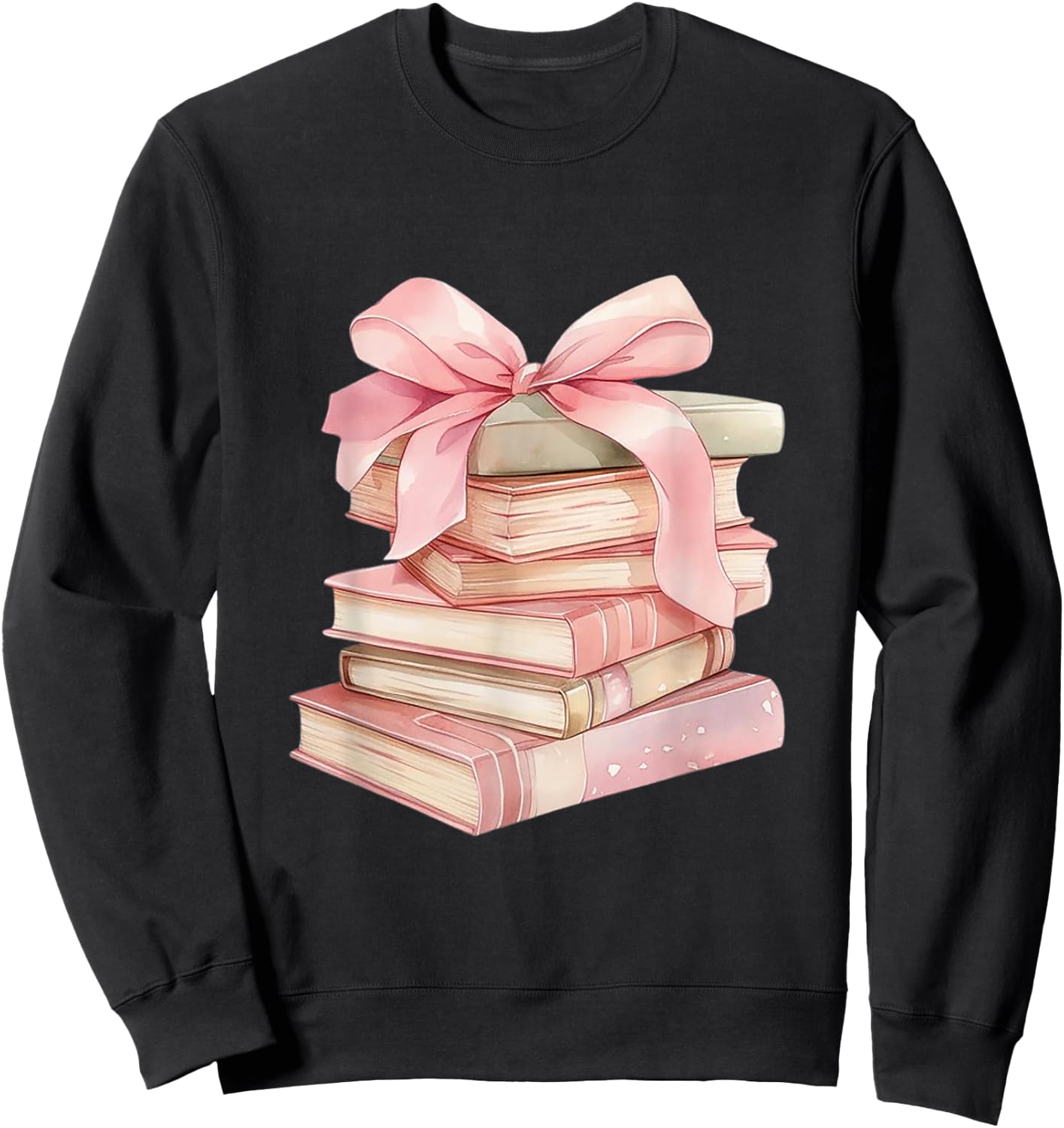 Books Coquette Bow Sweatshirt - Sweatshirt | Black
