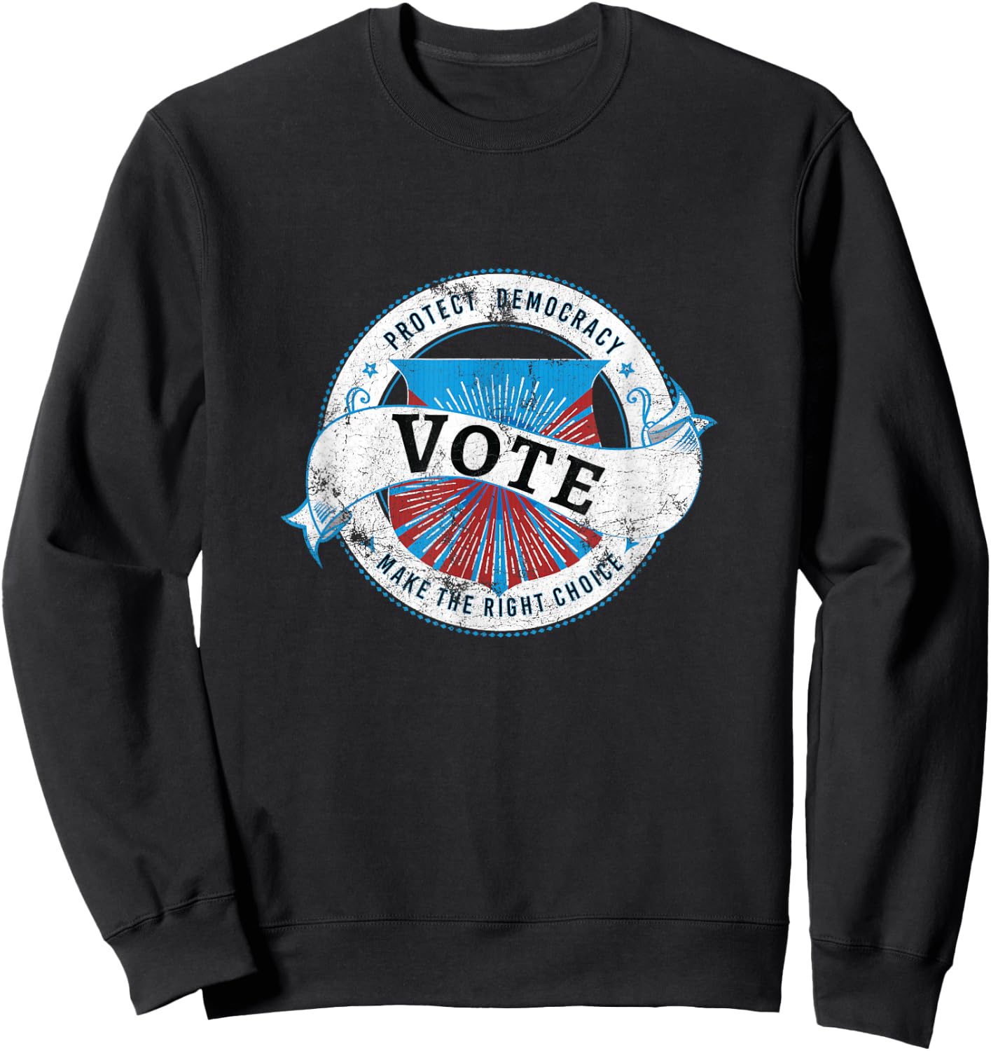Vote Protect Democracy 2026 Election Sweatshirt - Sweatshirt | Black