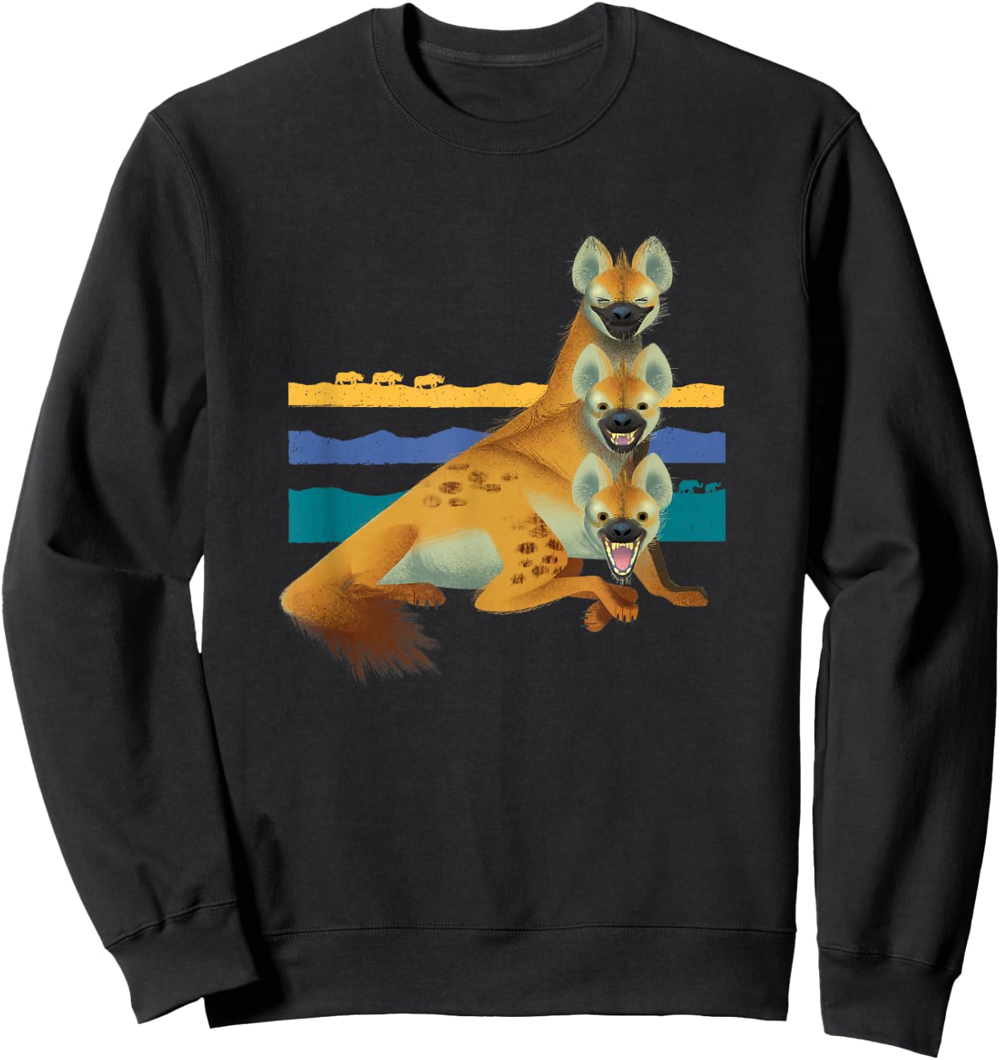 Disney The Lion King Laughing Hyenas Stripes Sweatshirt - Sweatshirt | Black