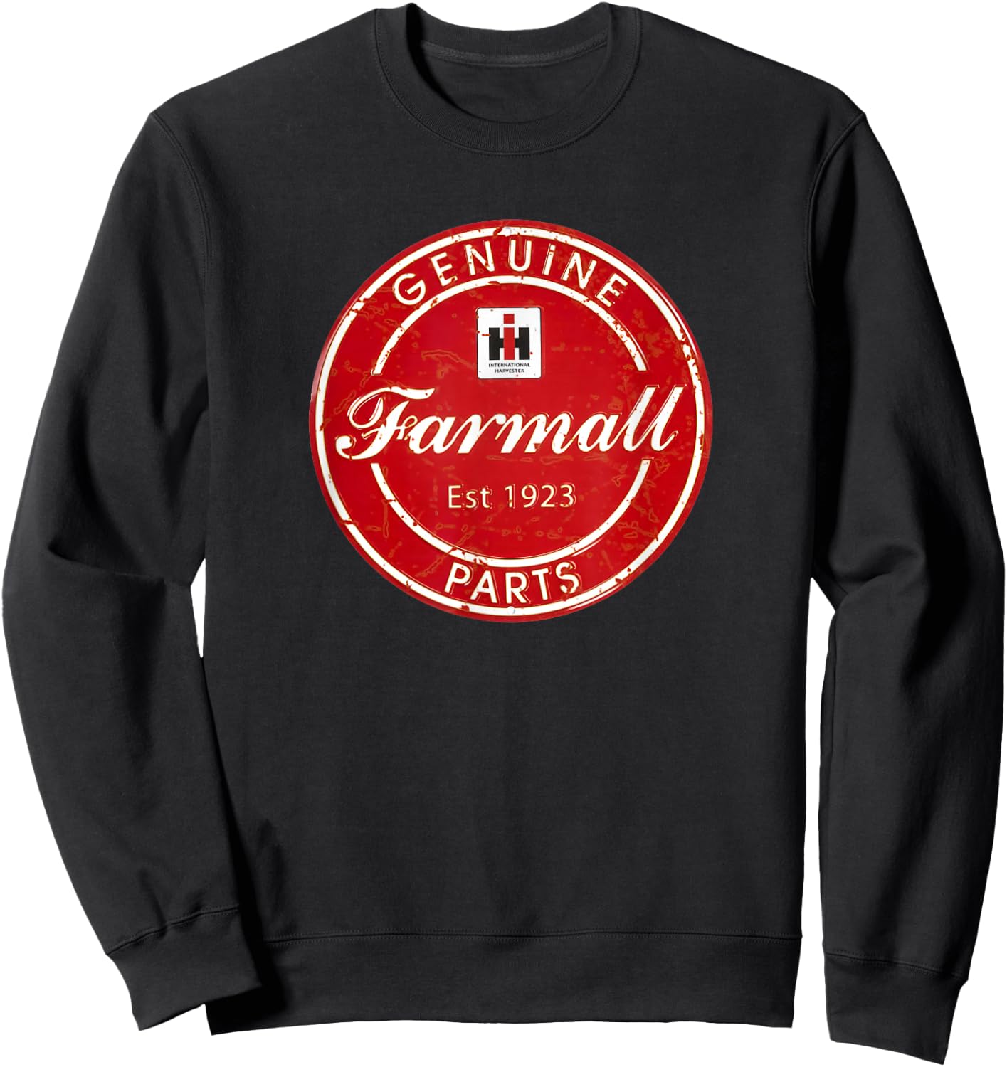 Farmall Vintage Tractor Sign Print Sweatshirt - Sweatshirt | Black