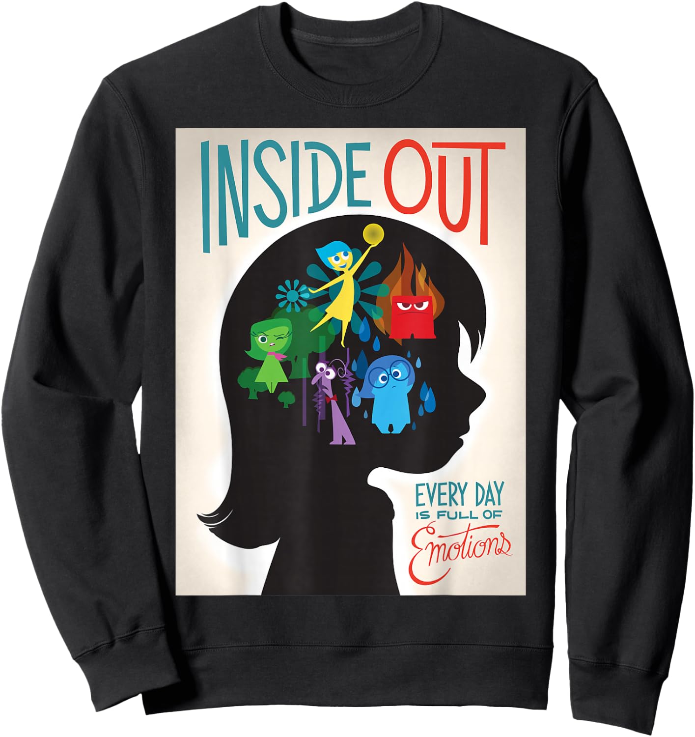 Disney Pixar Inside Out Full of Emotions Poster Sweatshirt - Sweatshirt | Black